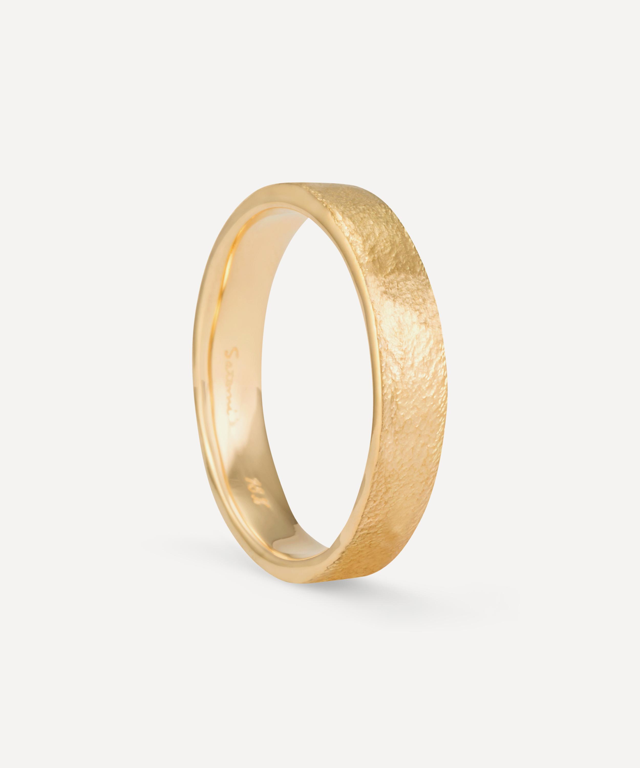 Satomi Kawakita - 18ct Gold Square Gilded Band Ring image number 1