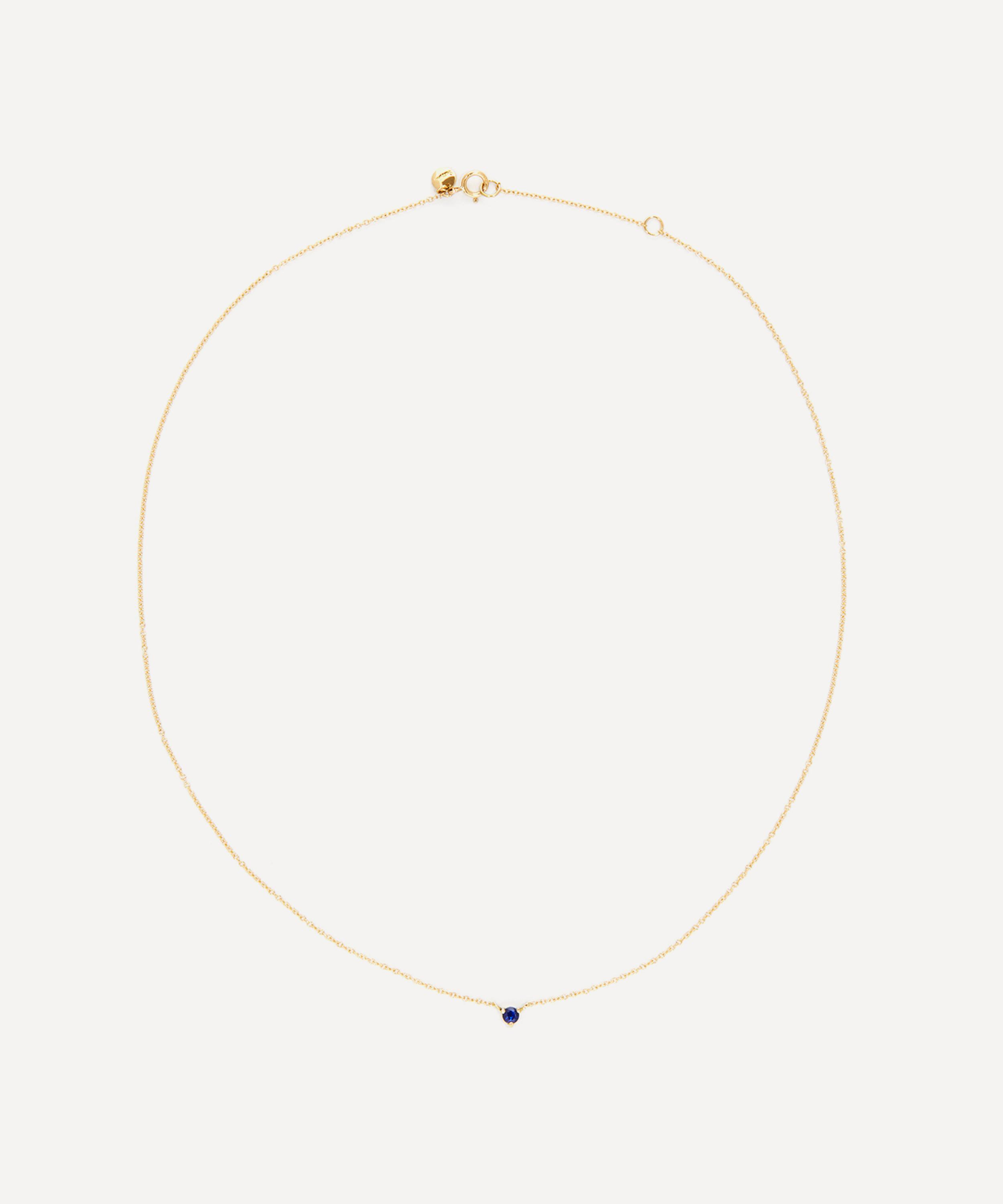 Satomi Kawakita - 18ct Gold Blue Sapphire Birthstone Necklace image number 0