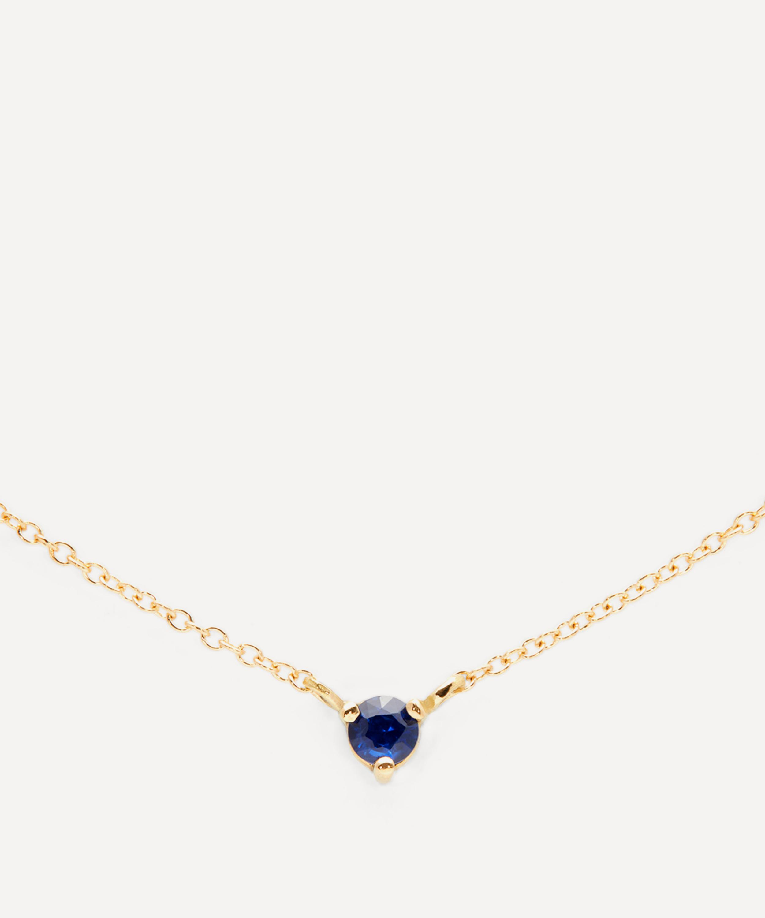 Satomi Kawakita - 18ct Gold Blue Sapphire Birthstone Necklace image number 1