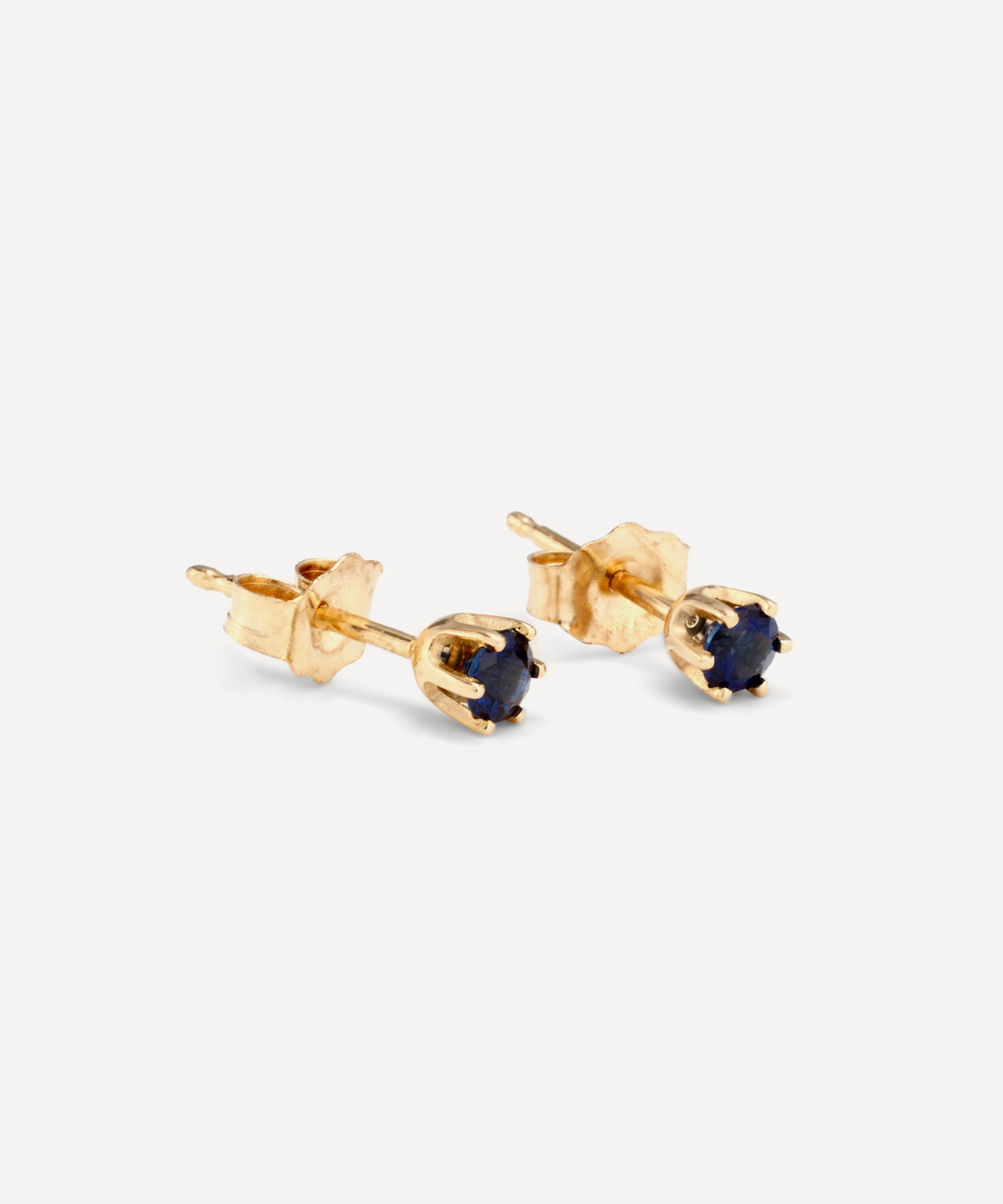 Satomi Kawakita - 18ct Gold Sapphire Stud Earrings image number 1