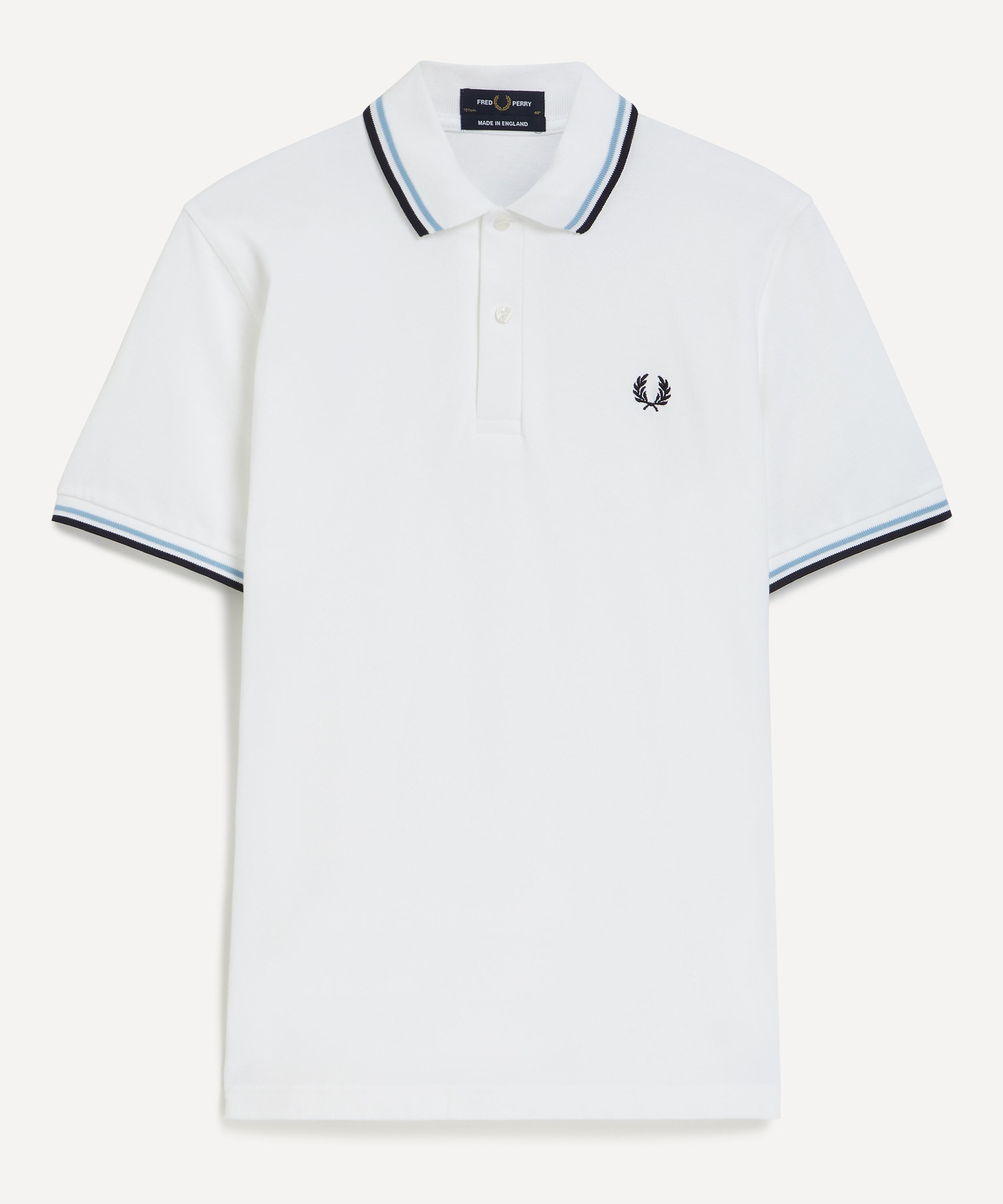 Fred Perry - White M12 Twin Tipped Polo Shirt image number 0