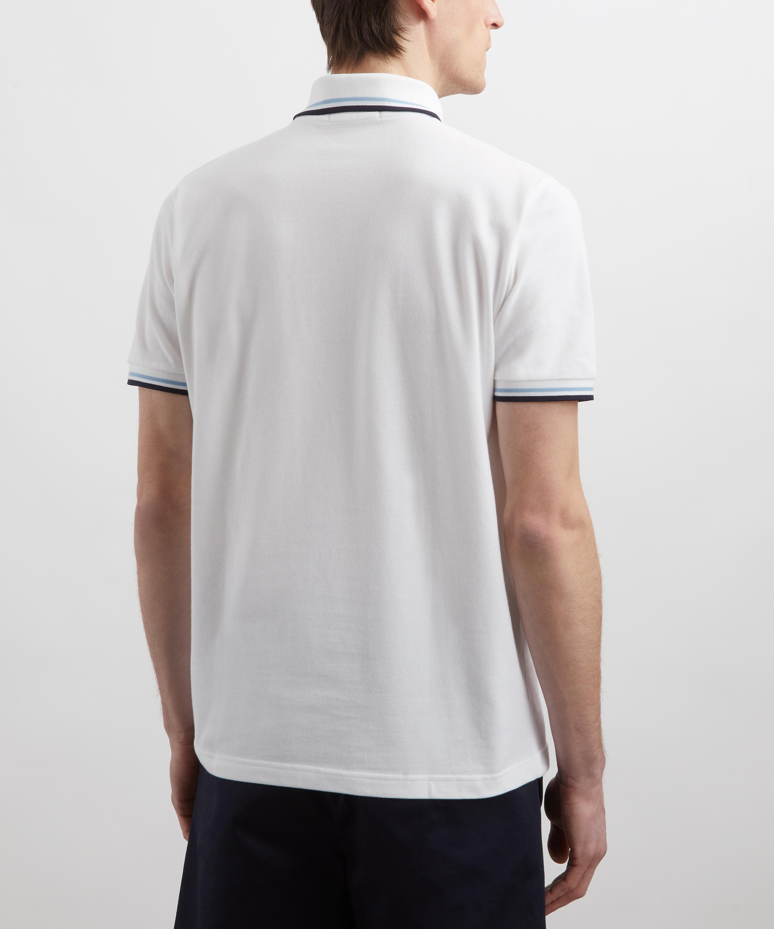 Fred Perry - White M12 Twin Tipped Polo Shirt image number 3