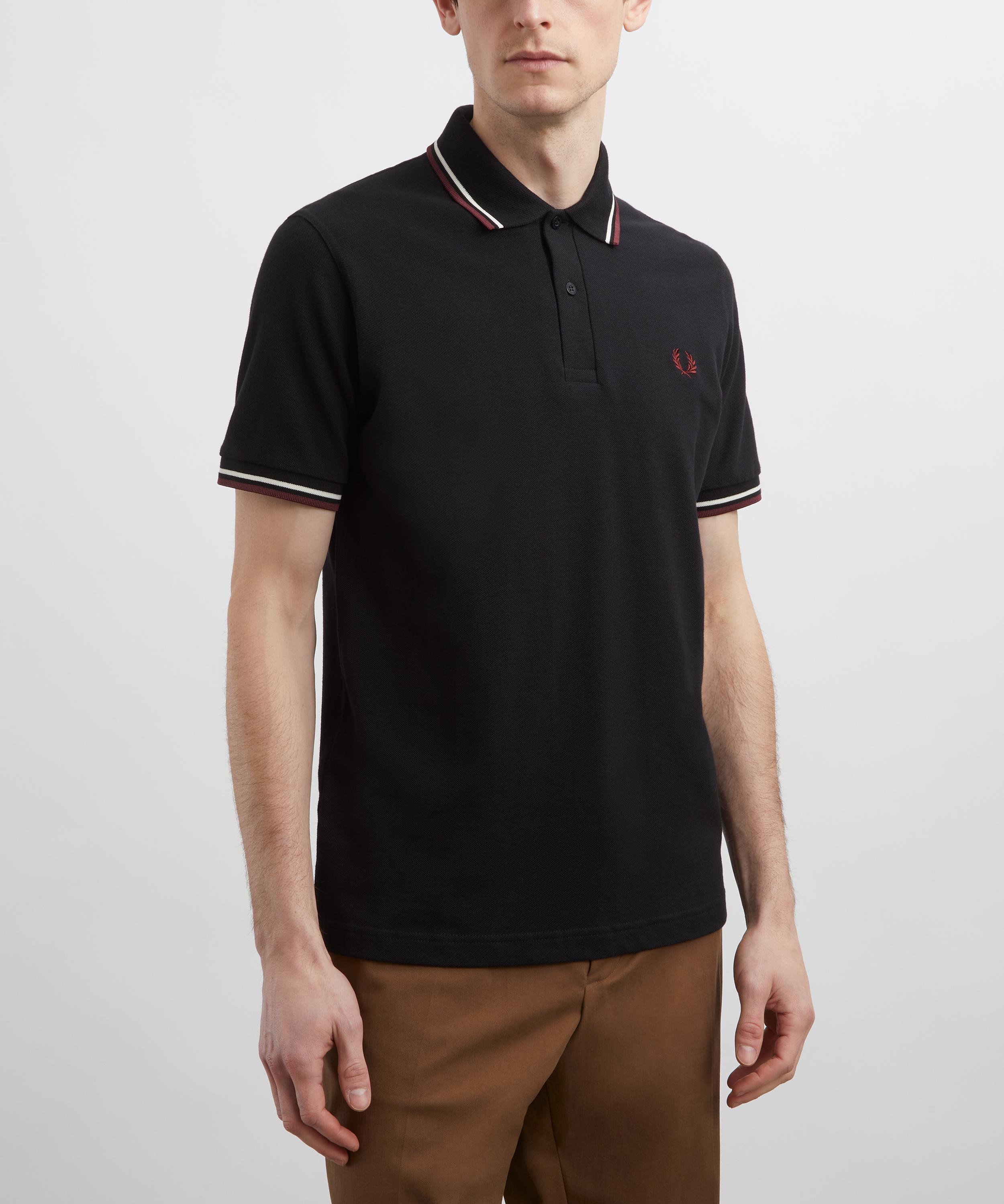 Fred Perry - Black M12 Twin Tipped Polo Shirt image number 2