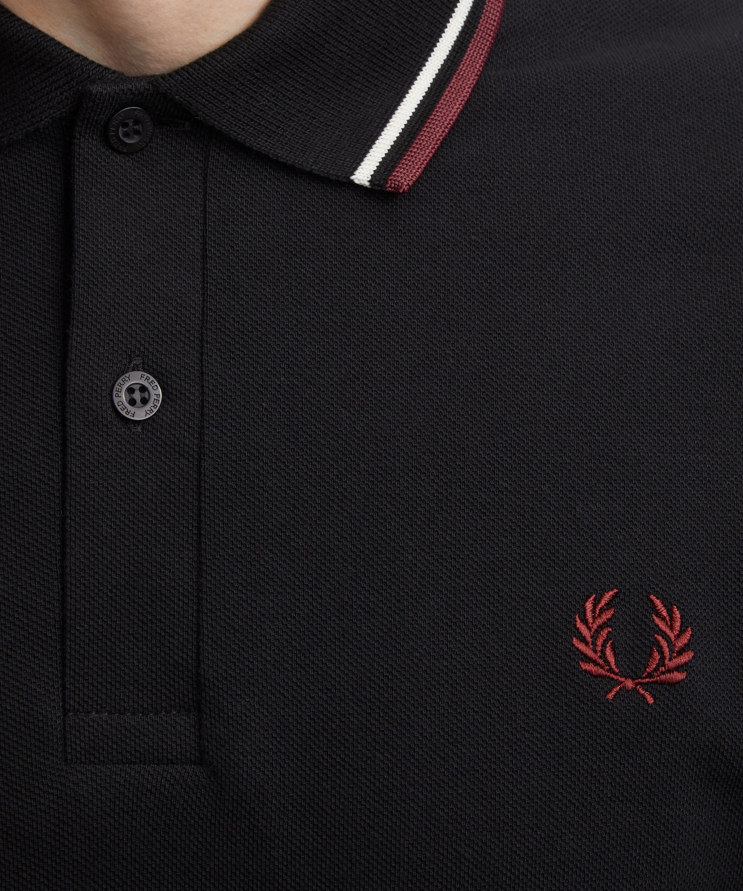 Fred Perry - Black M12 Twin Tipped Polo Shirt image number 4