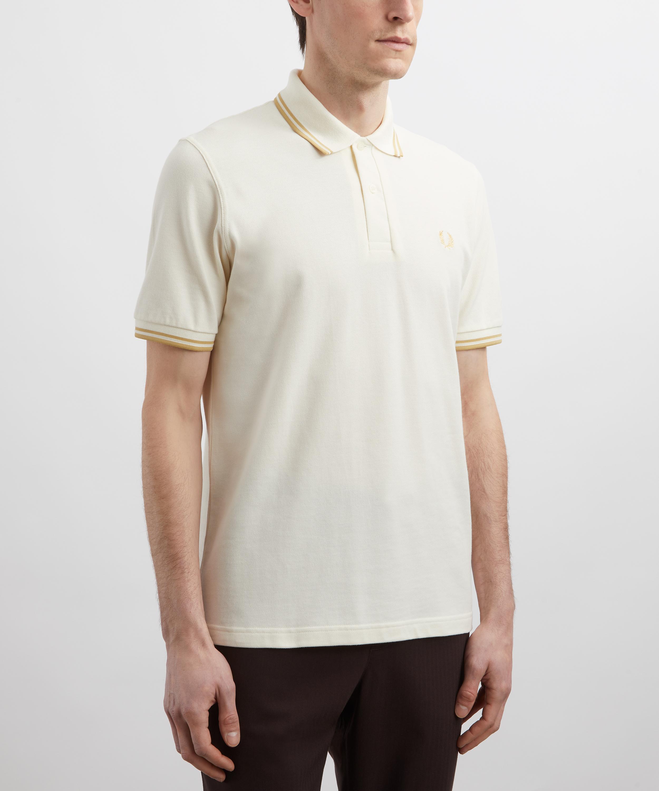 Fred Perry - Light Ecru M12 Twin Tipped Polo Shirt image number 2