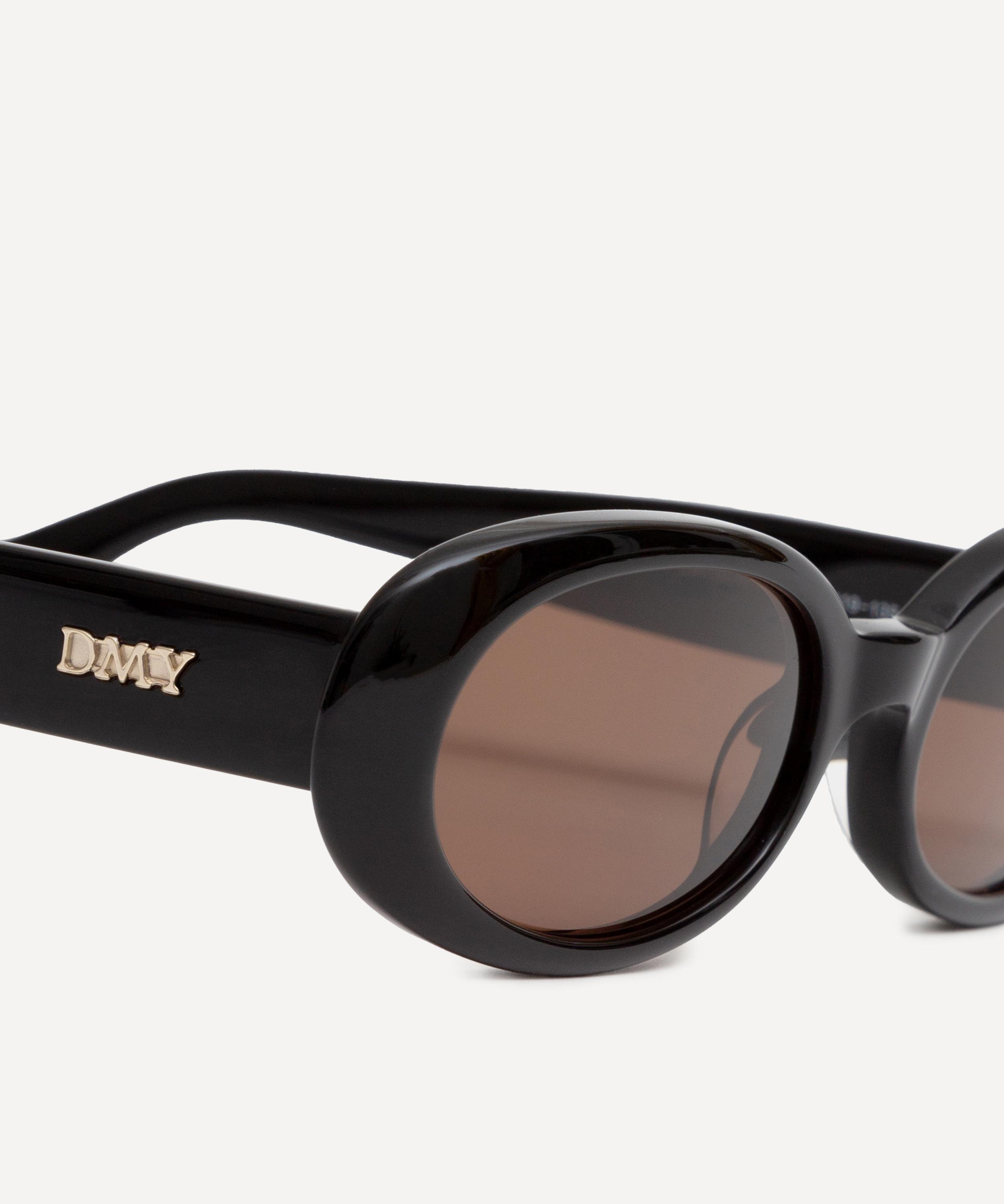 DMY Studios - Valentina Oval Black Sunglasses image number 4
