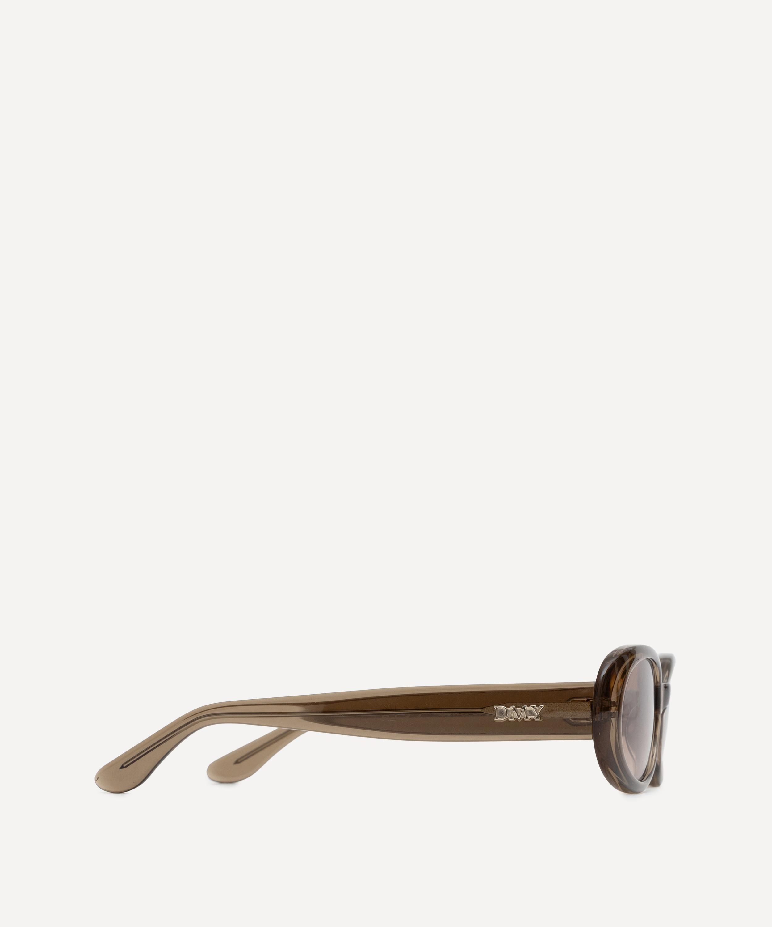 DMY Studios - Valentina Oval Transparent Olive Sunglasses image number 3