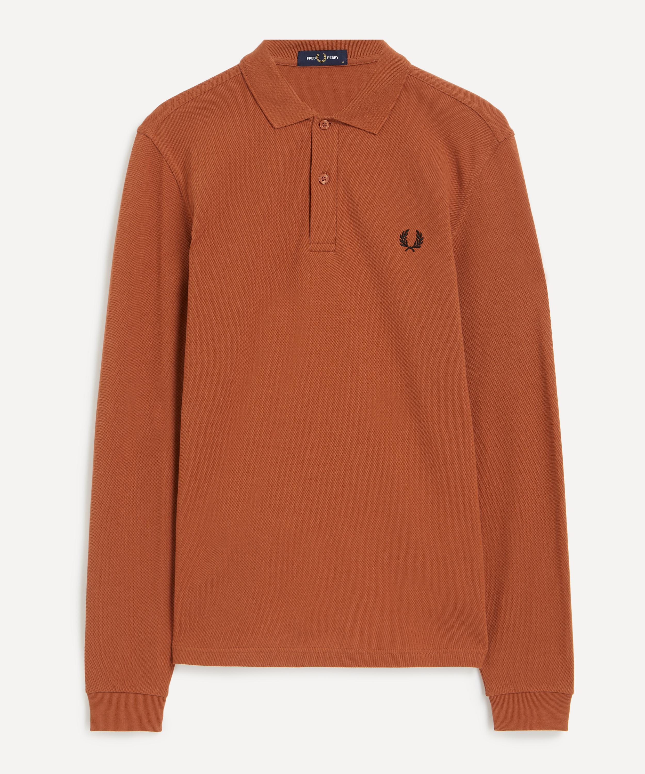 Fred Perry - Logo-Embroidered Long-Sleeved Polo Shirt