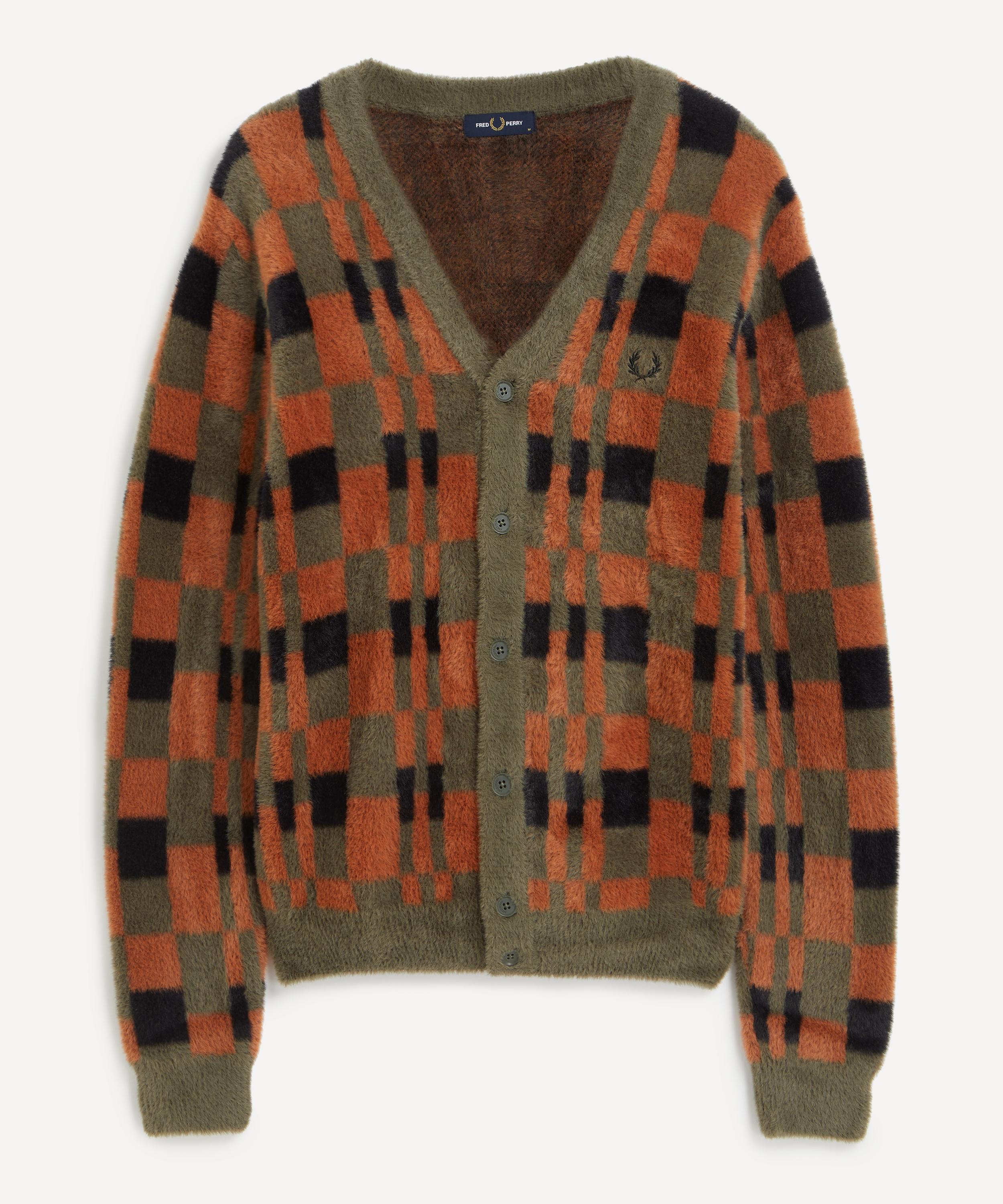 Fred Perry Chequerboard Knitted Cardigan | Liberty