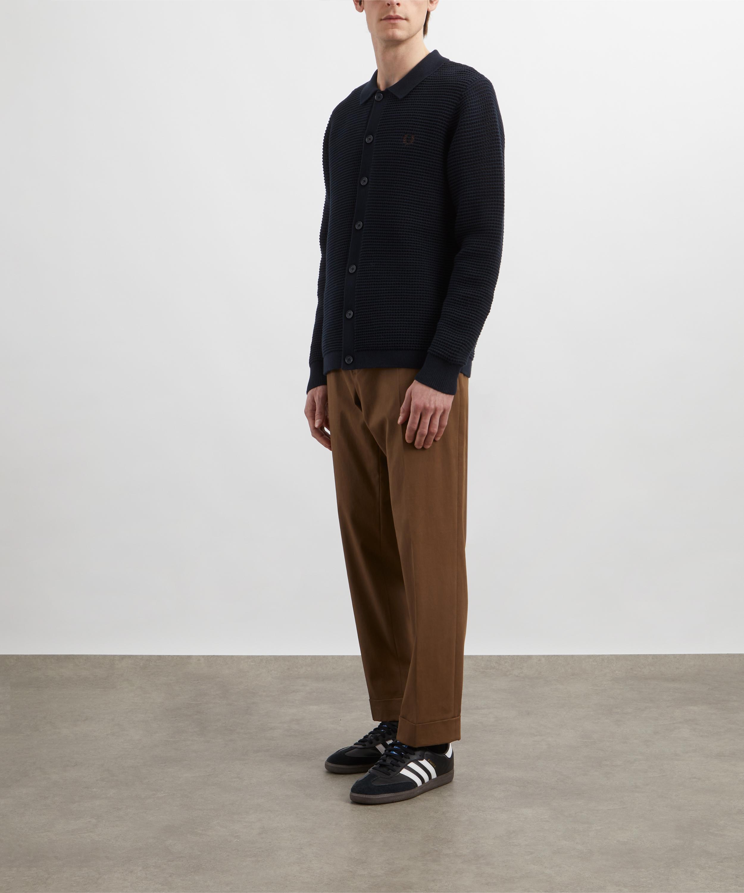 Fred Perry Logo-Embroidered Pointelle-Knit Cardigan | Liberty