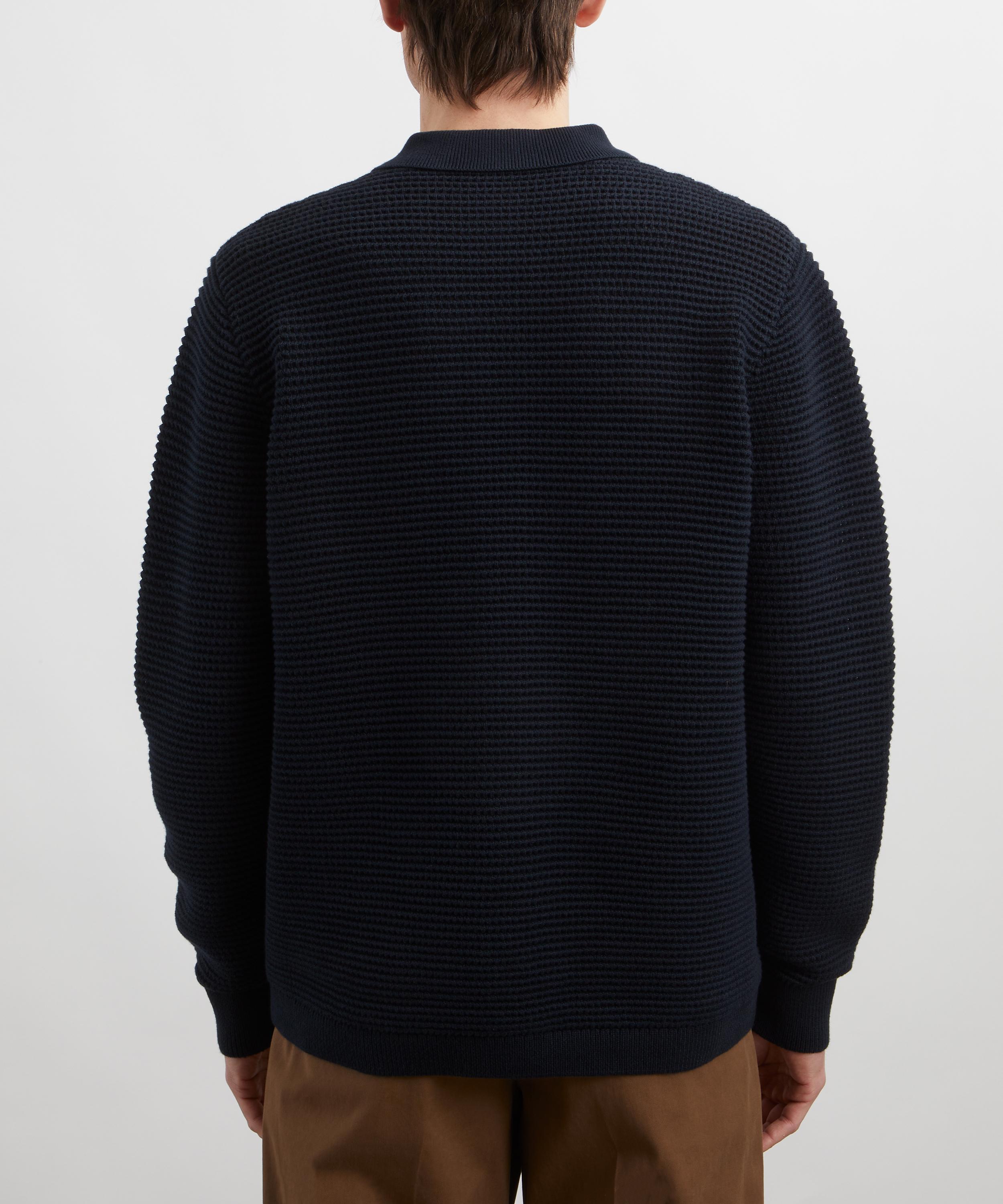 Fred Perry - Logo-Embroidered Pointelle-Knit Cardigan image number 3