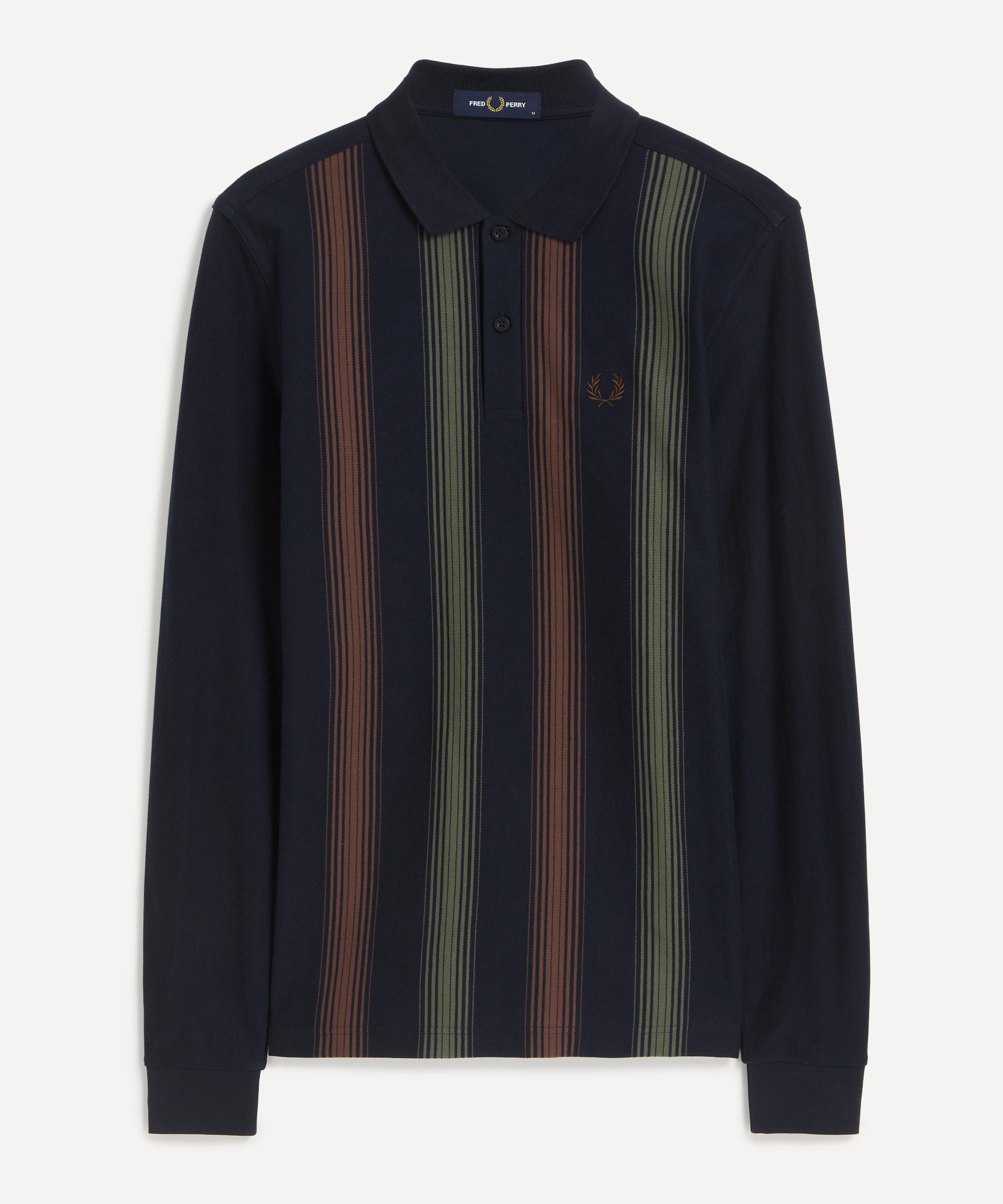 Fred Perry - Striped Long-Sleeved Polo Shirt