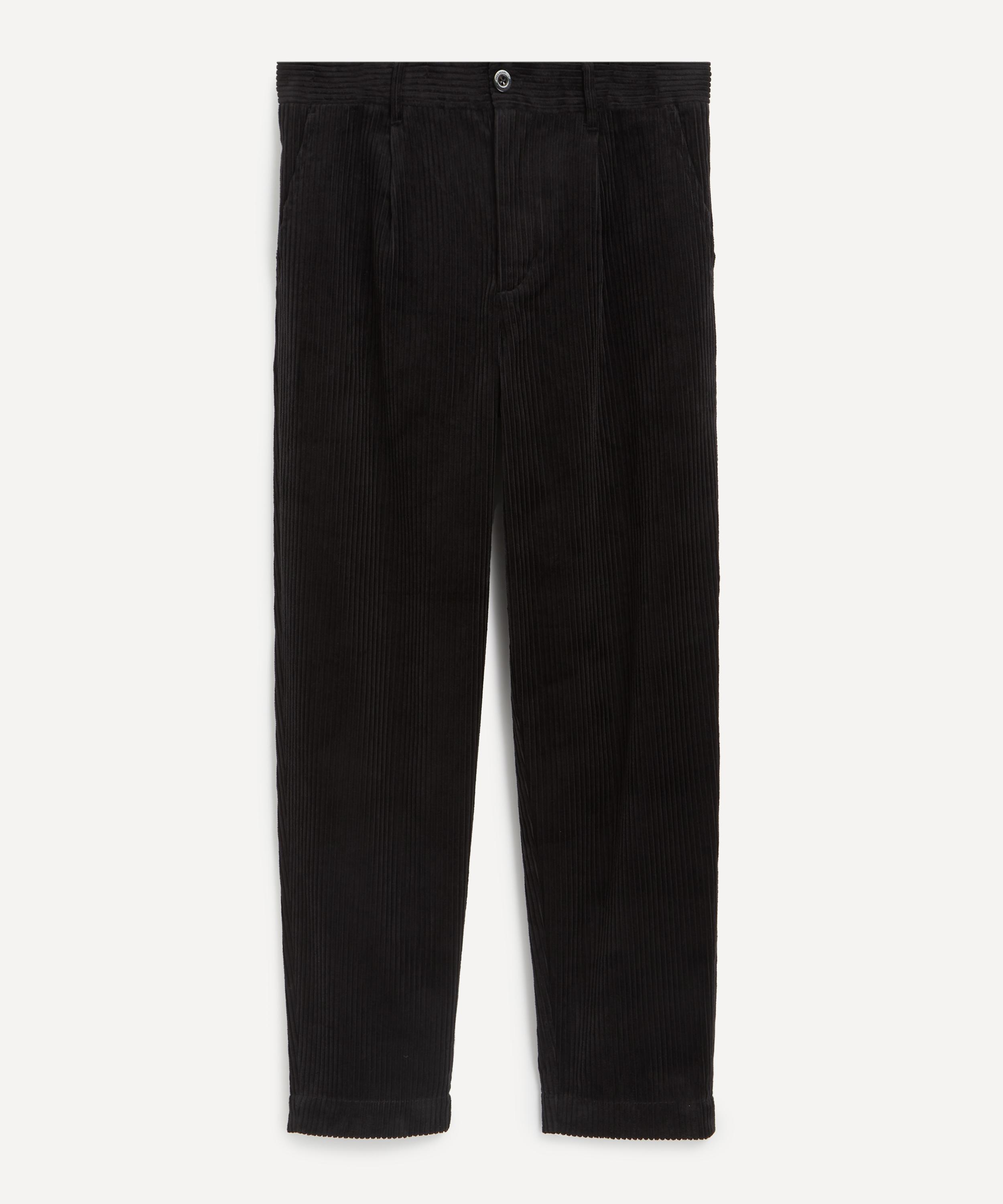 Fred Perry - Black Corduroy Tapered Trousers image number 0