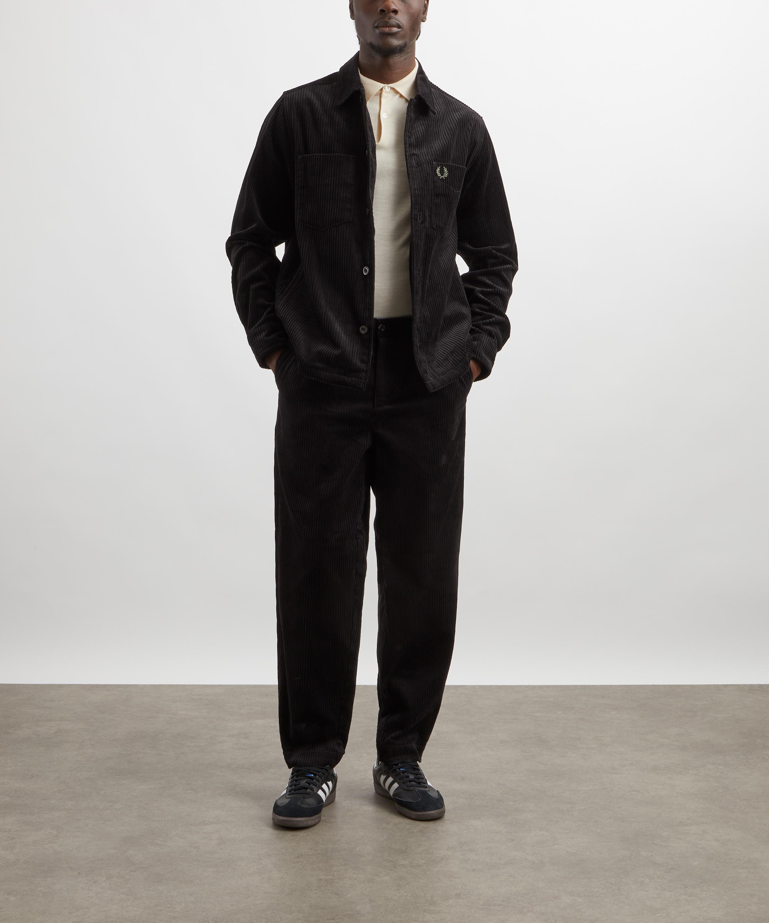 Fred Perry - Black Corduroy Tapered Trousers image number 1