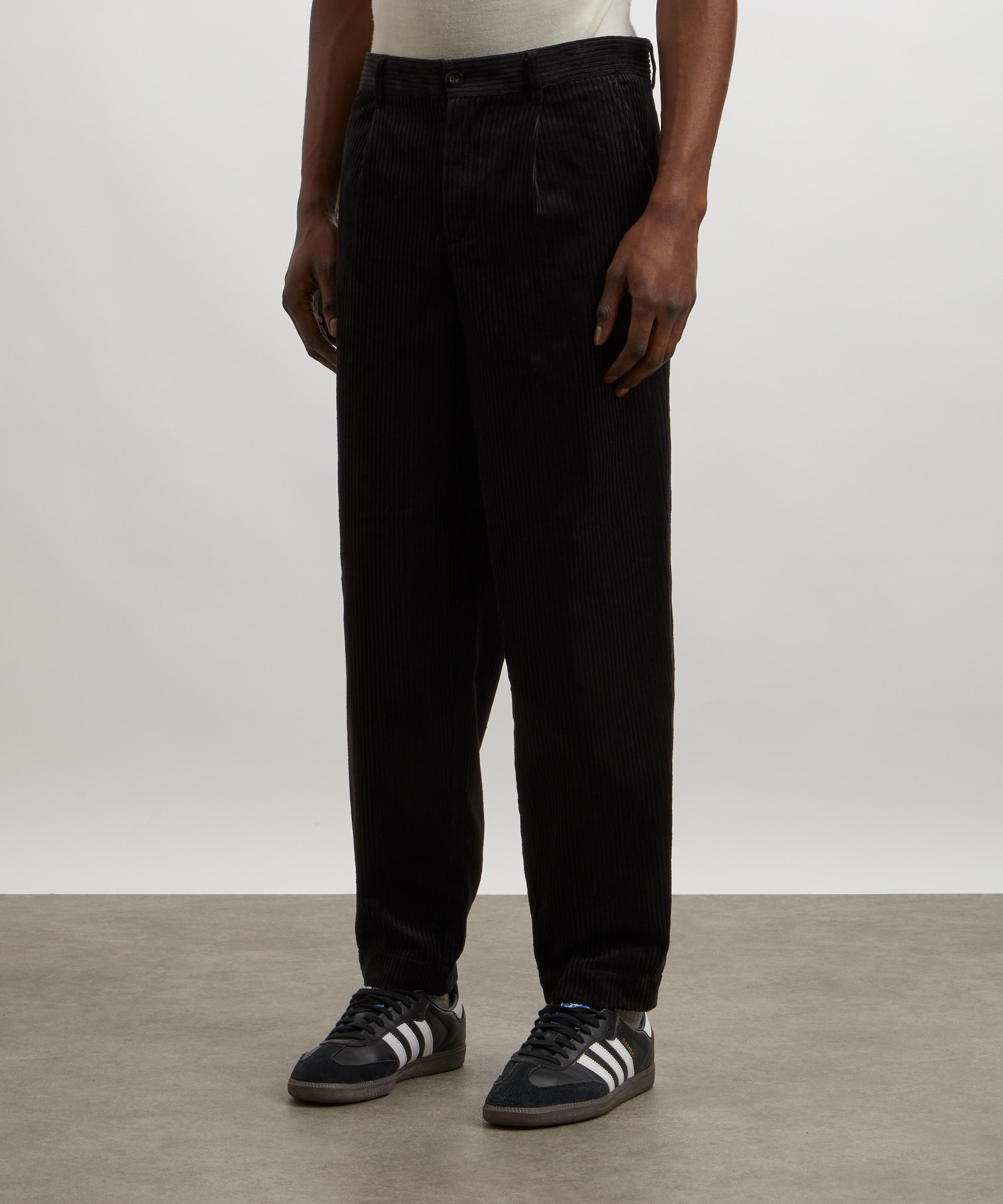 Fred Perry - Black Corduroy Tapered Trousers image number 2