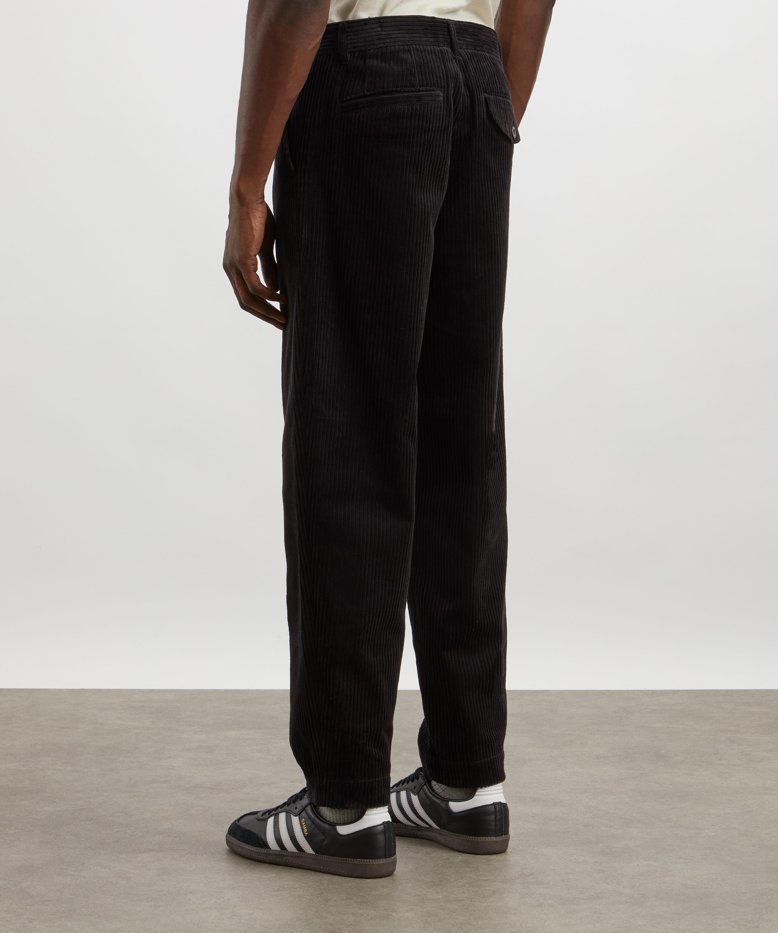 Fred Perry - Black Corduroy Tapered Trousers image number 3