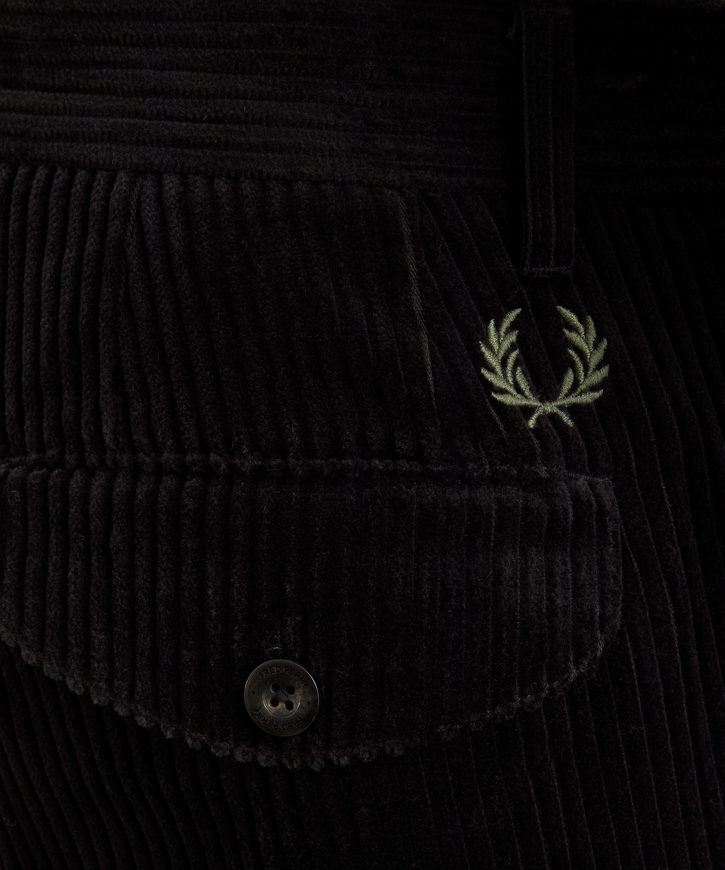 Fred Perry - Black Corduroy Tapered Trousers image number 4