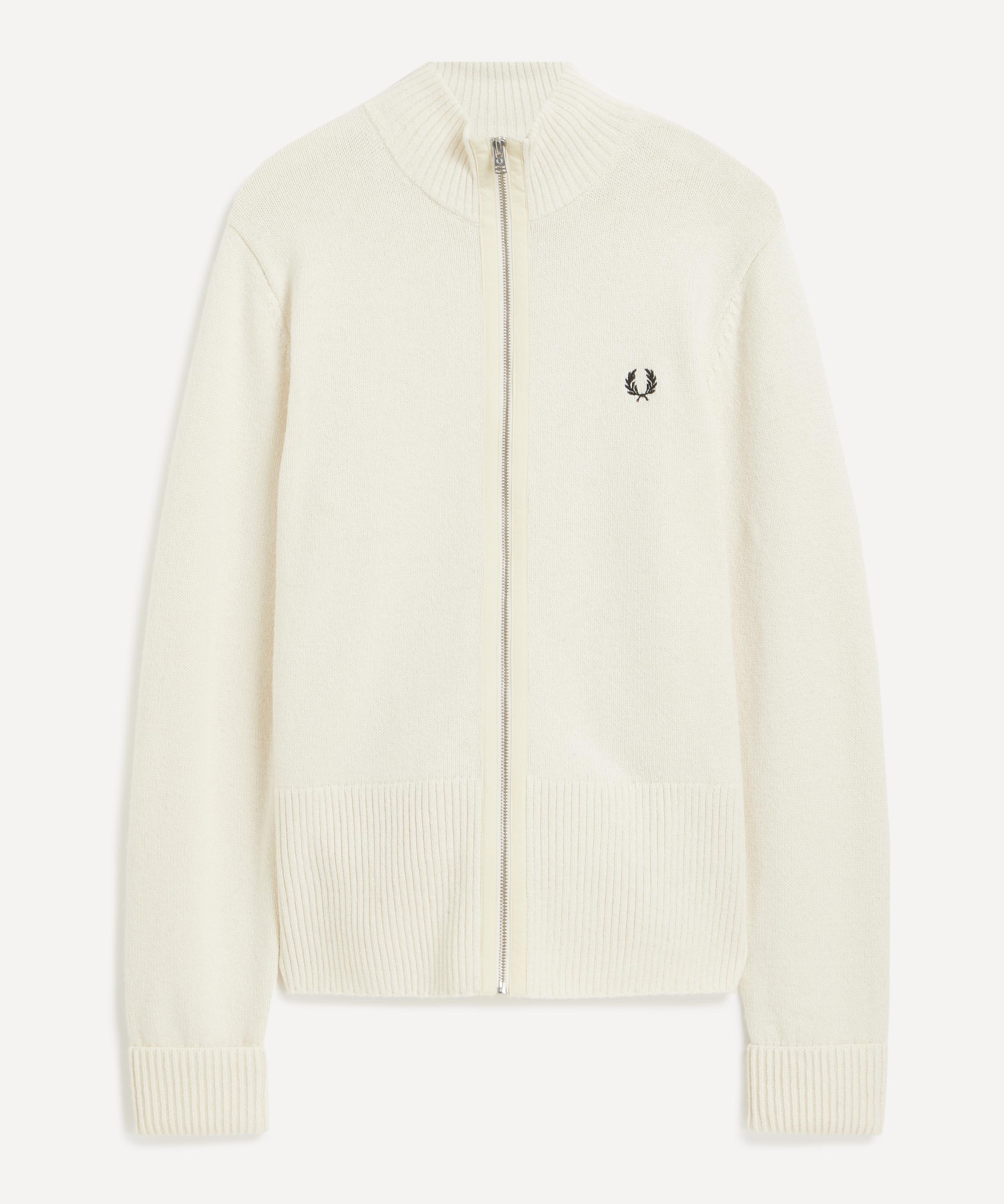 Fred Perry - Logo-Embroidered Chunky-Rib Cardigan image number 0