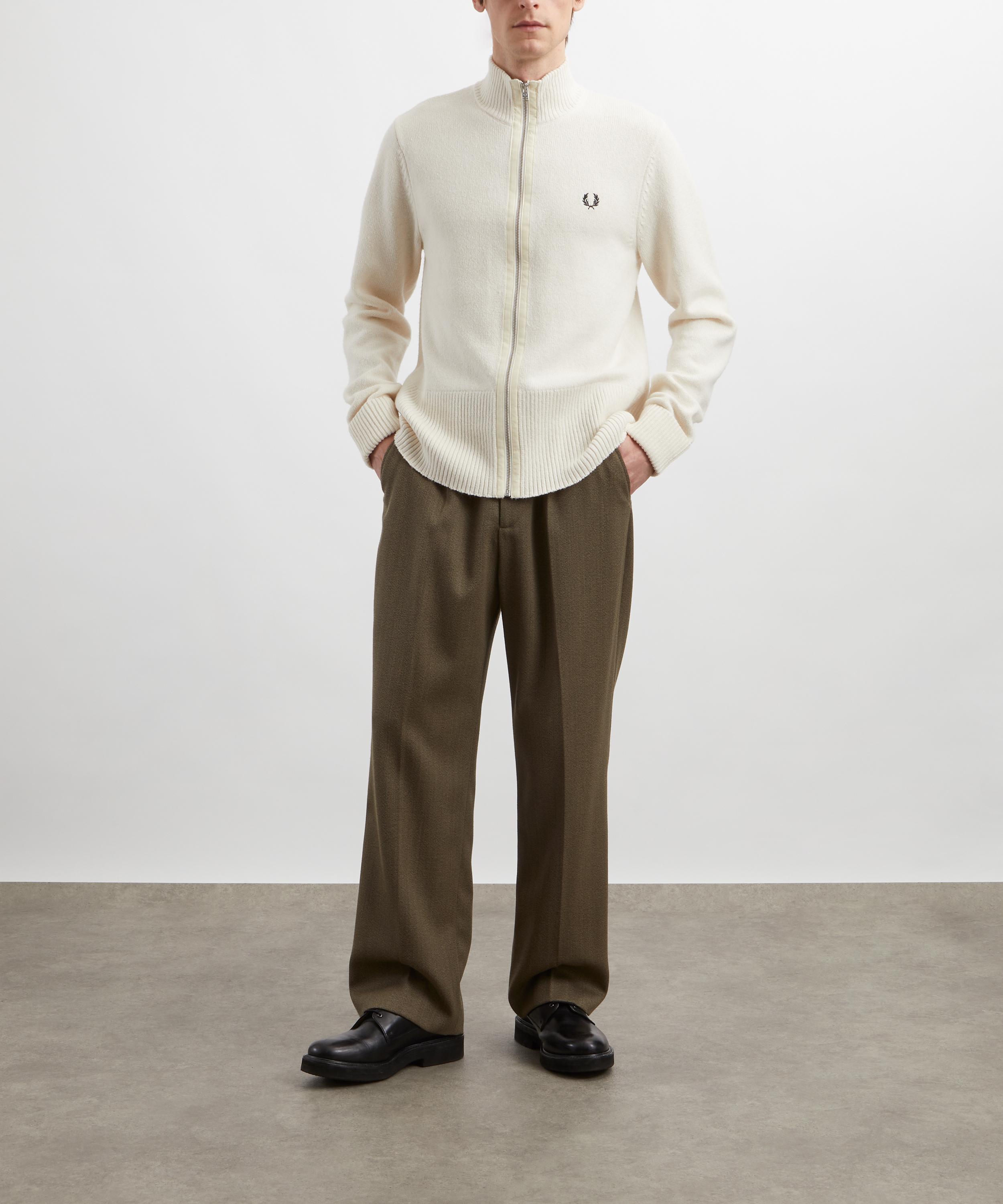 Fred Perry - Logo-Embroidered Chunky-Rib Cardigan image number 1