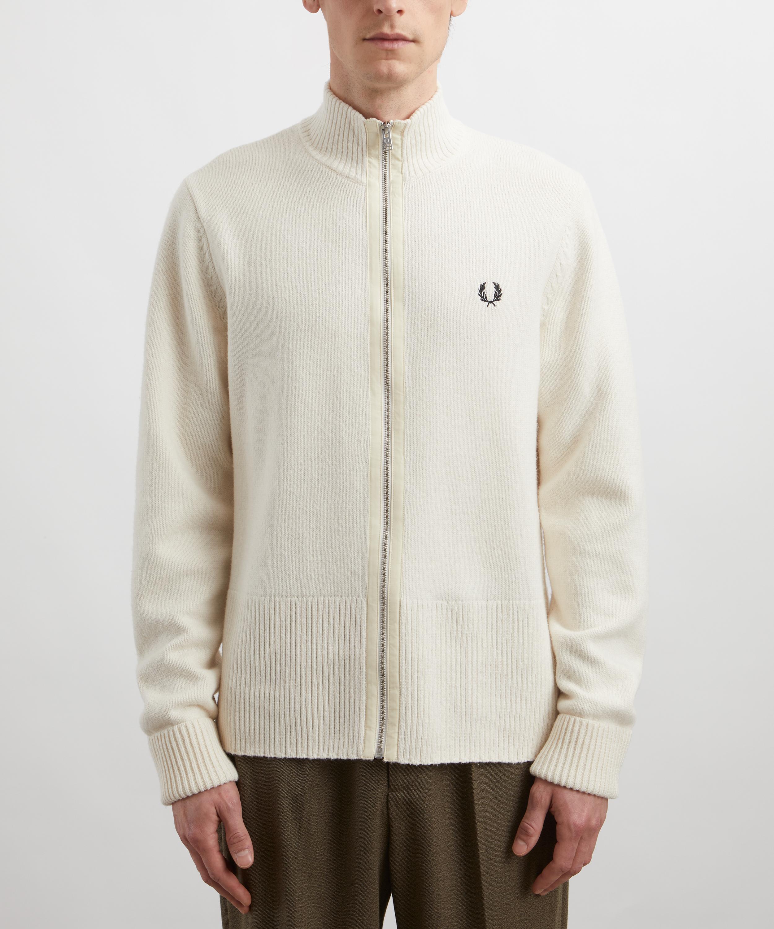 Fred Perry - Logo-Embroidered Chunky-Rib Cardigan image number 2