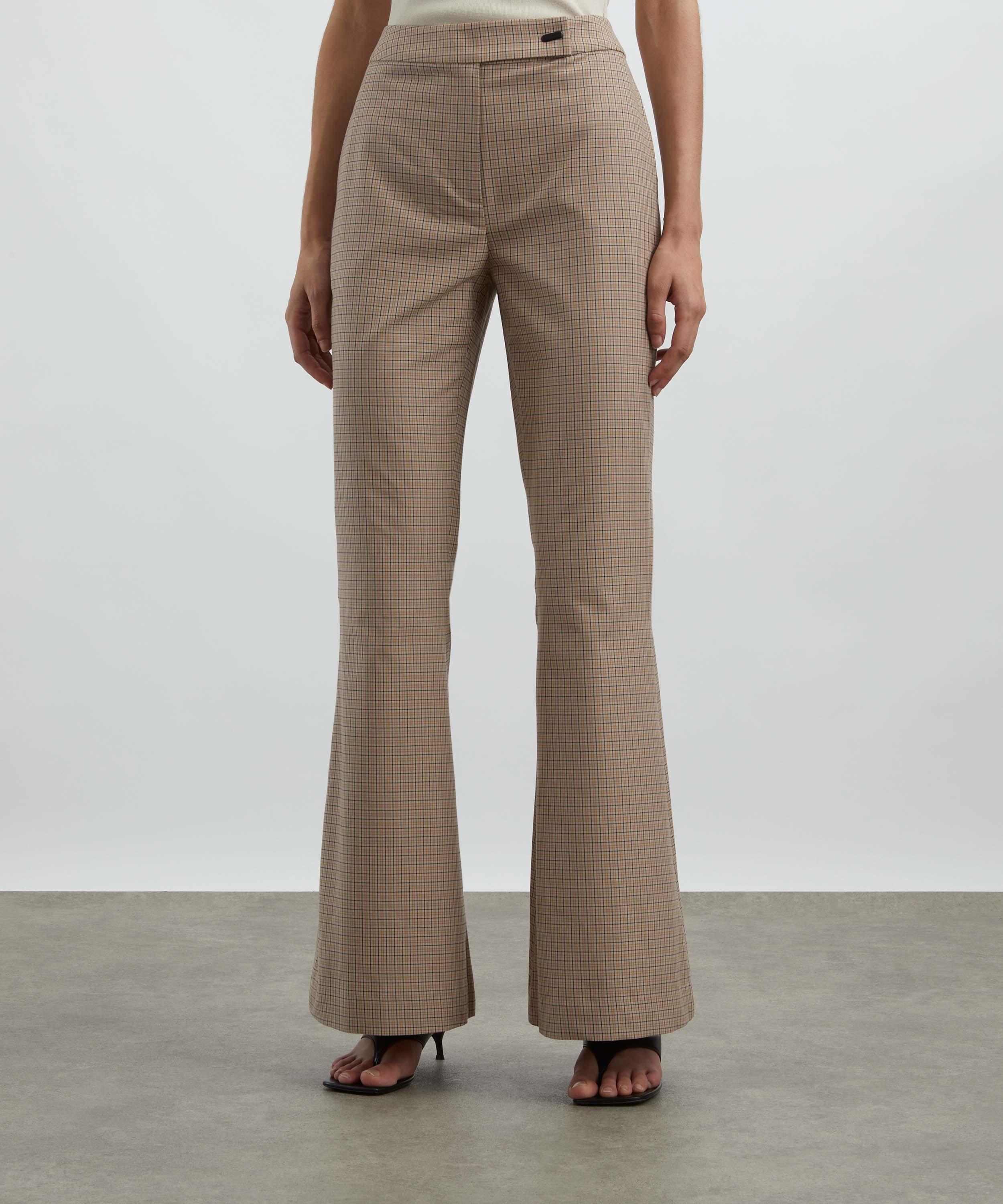 Clea - Alessandra Flared Check Trousers image number 2