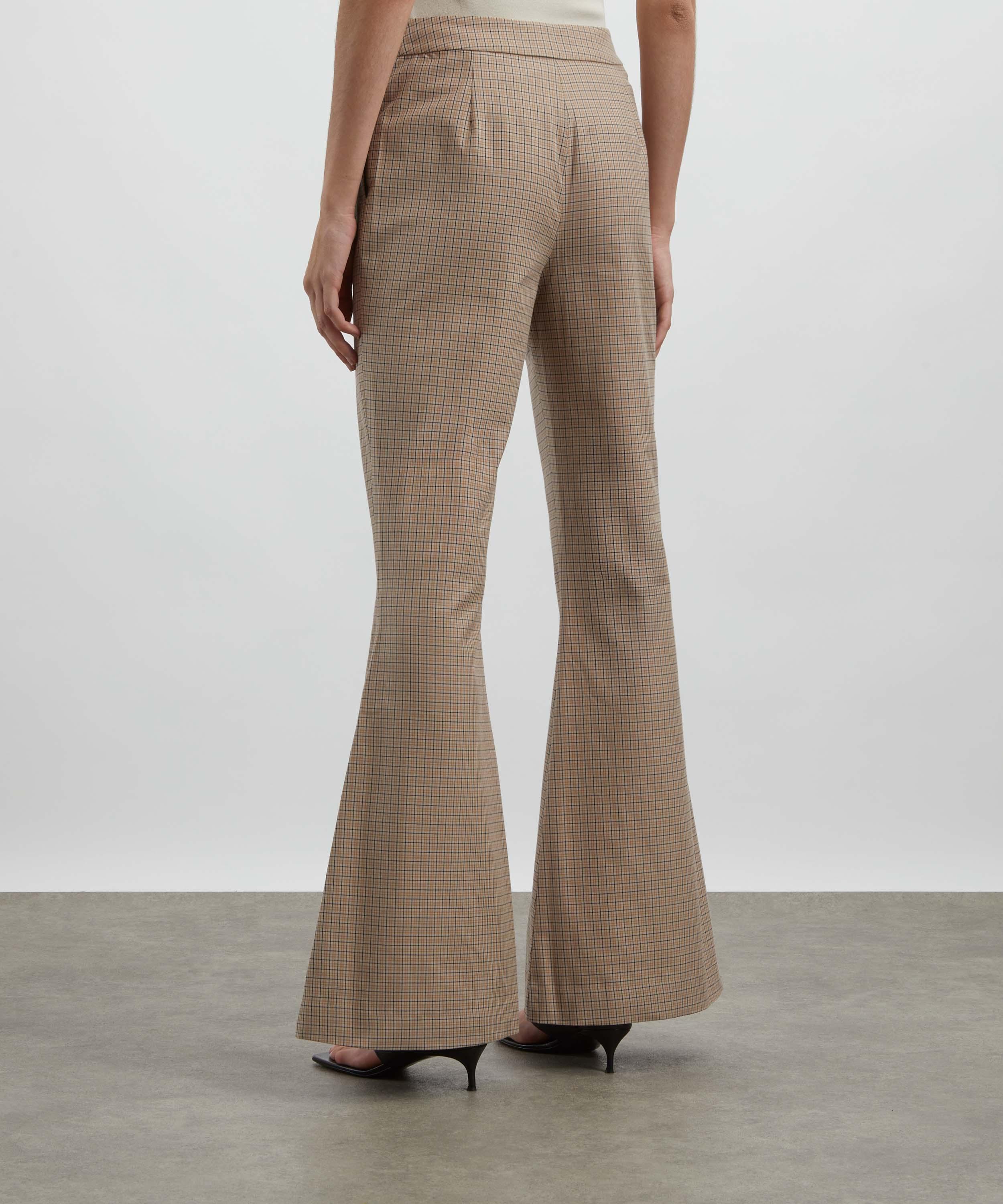 Clea - Alessandra Flared Check Trousers image number 3