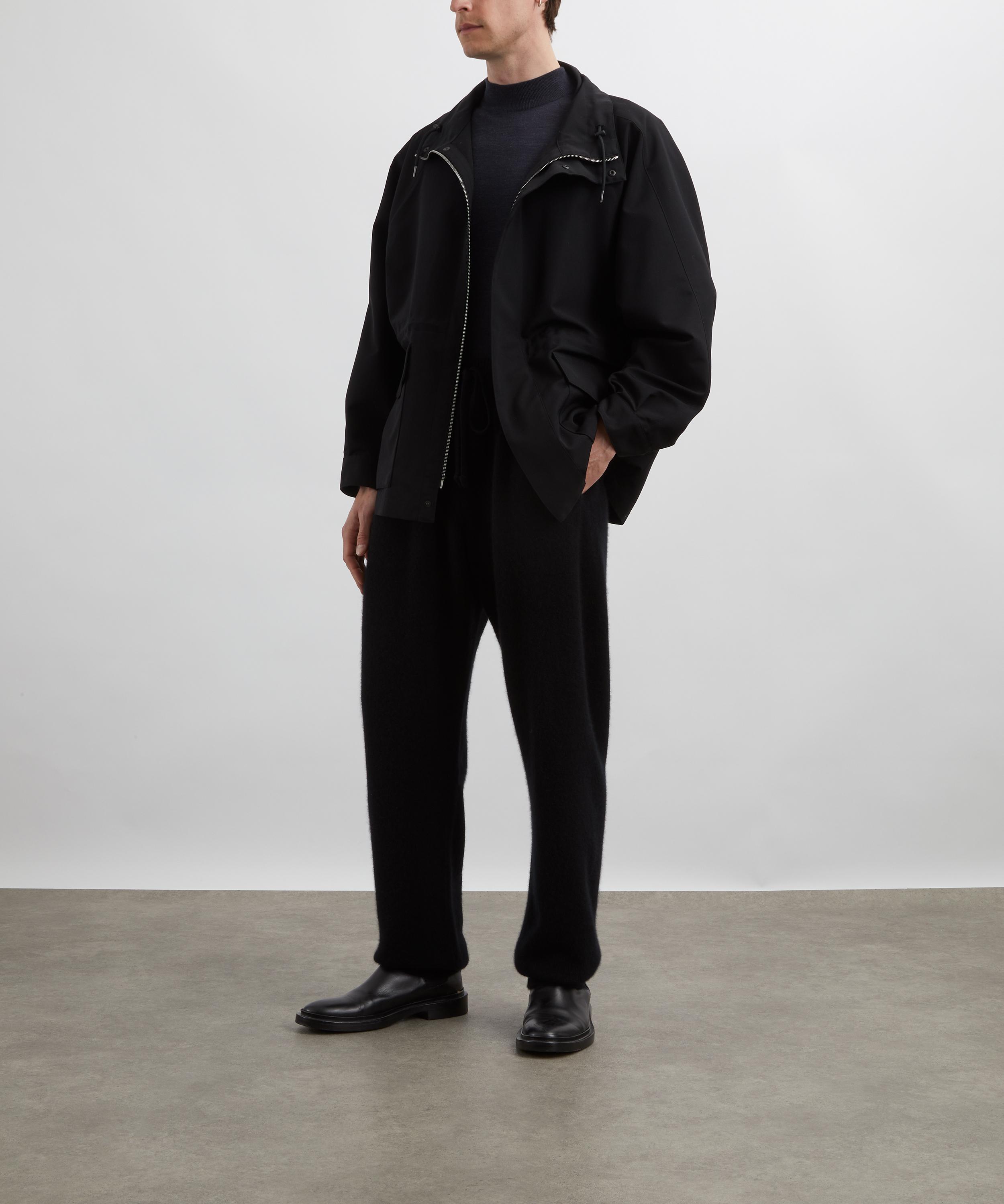 Auralee - Black Baby Cashmere Knit Joggers image number 1