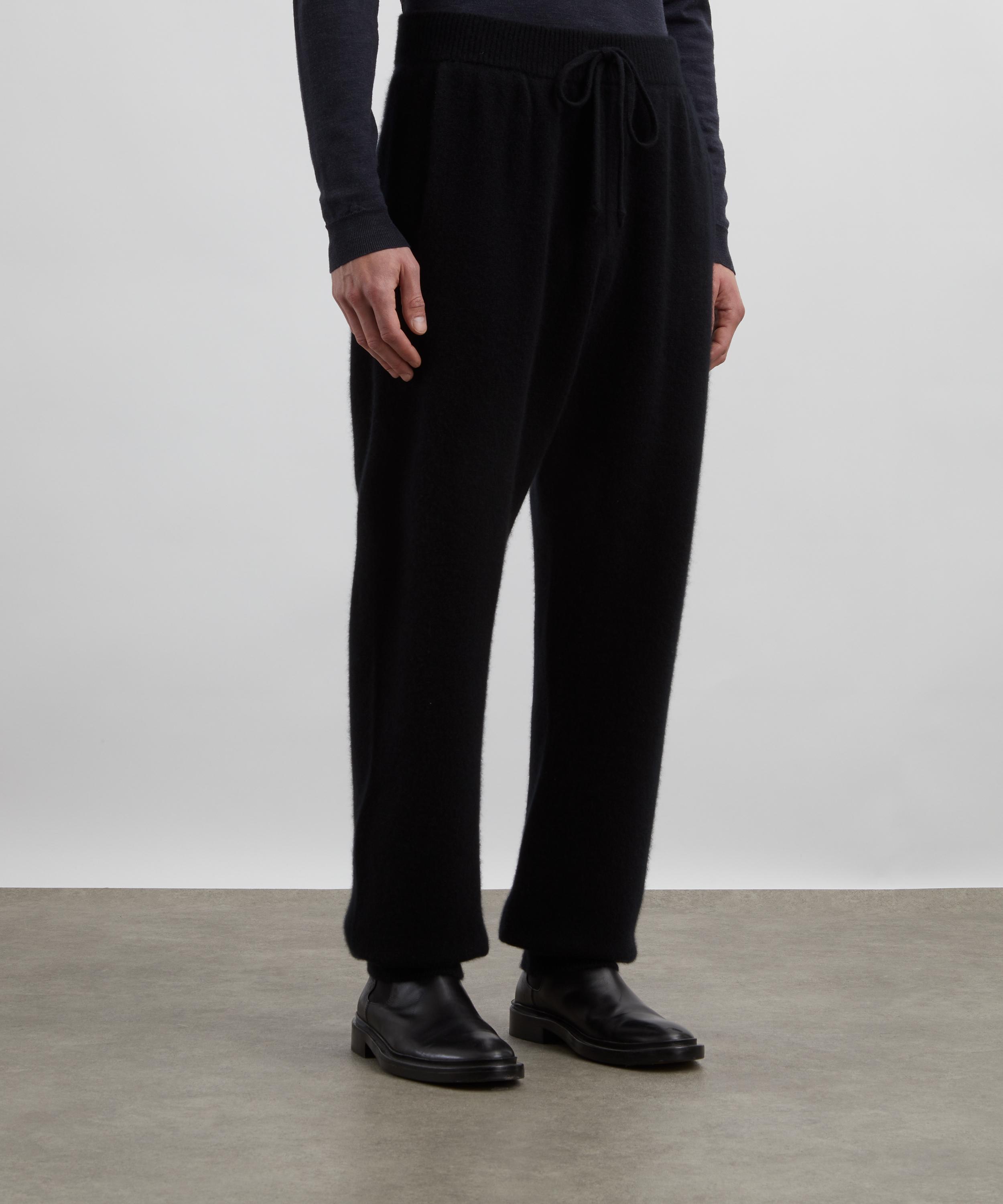 Auralee - Black Baby Cashmere Knit Joggers image number 2