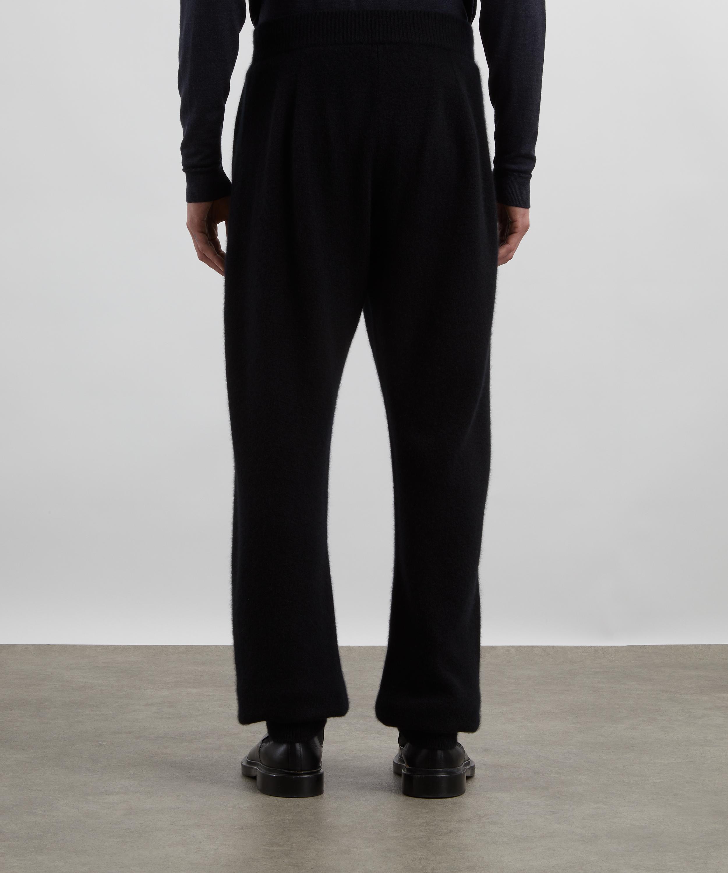 Auralee - Black Baby Cashmere Knit Joggers image number 3