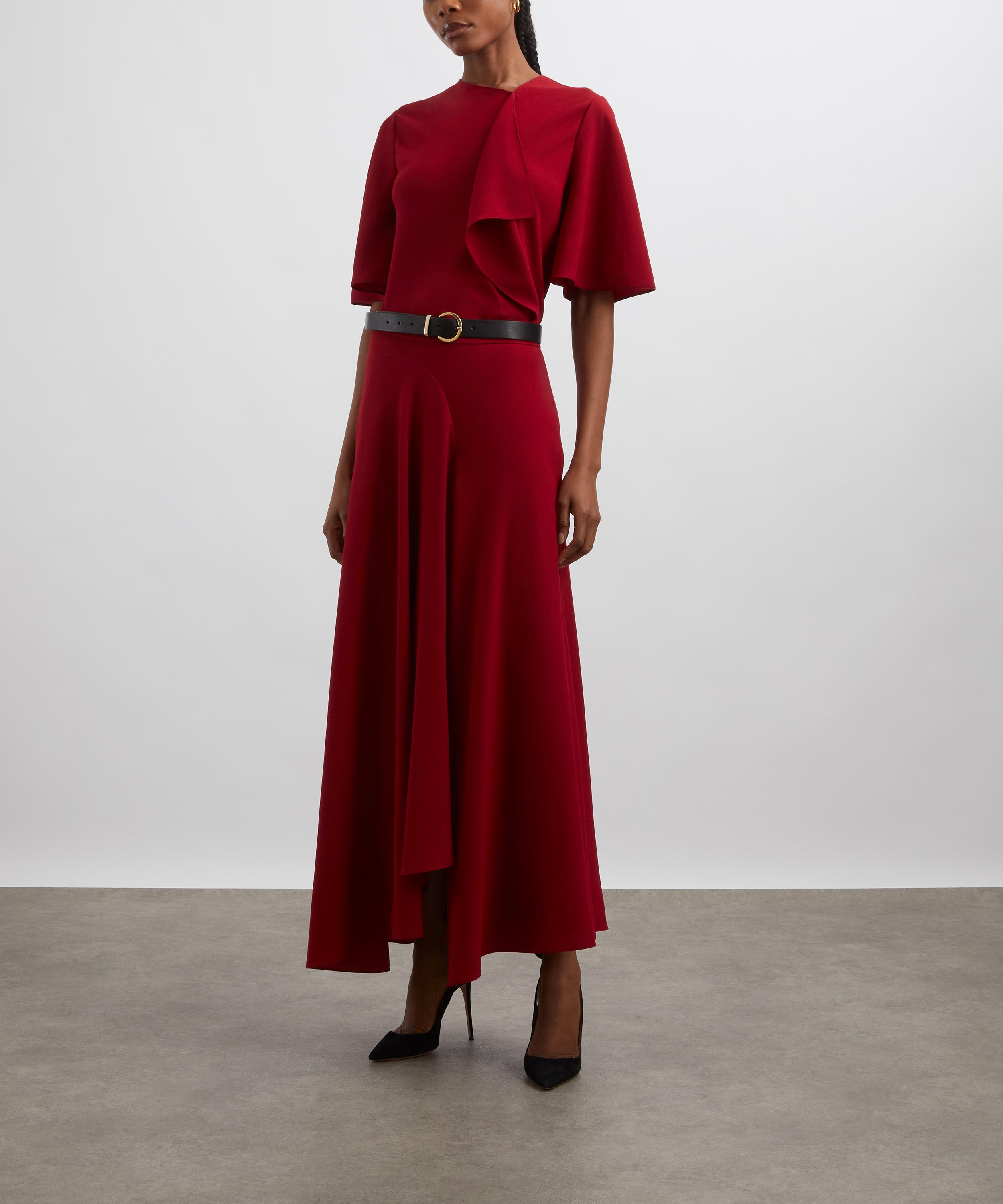 Roksanda - Asha Crimson Crepe Skirt image number 1