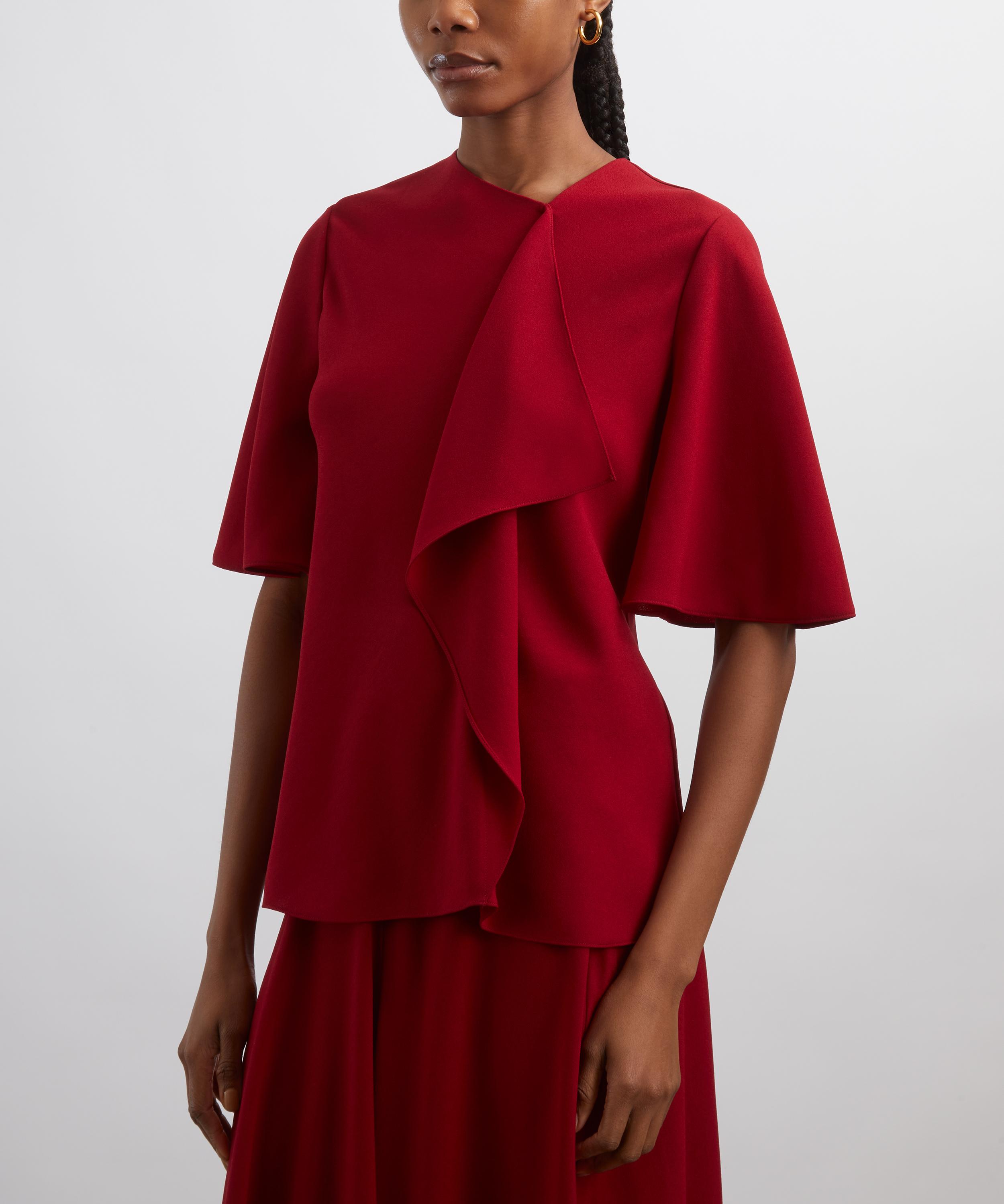 Roksanda - Naiara Crimson Crepe Top  image number 2