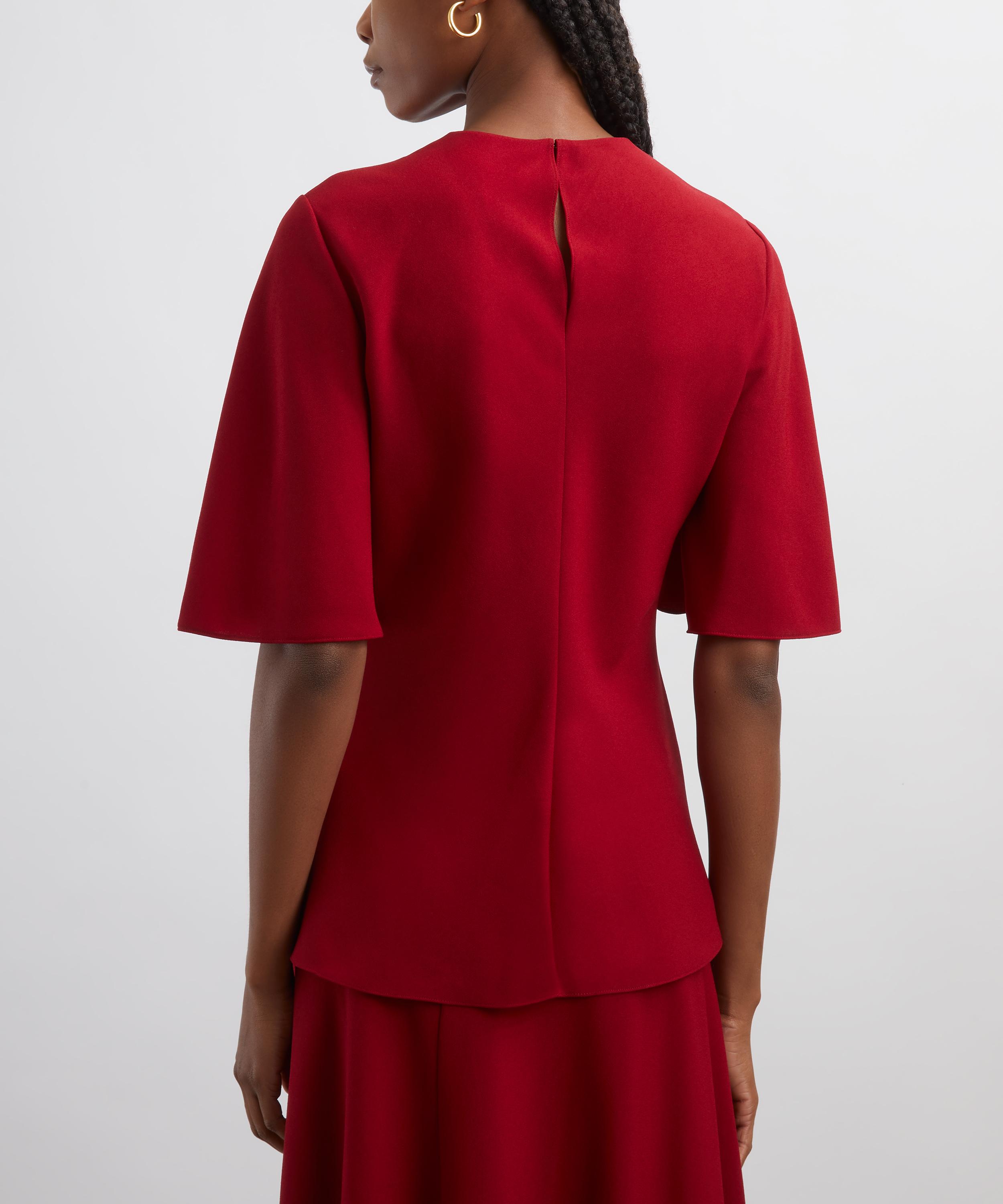 Roksanda - Naiara Crimson Crepe Top  image number 3