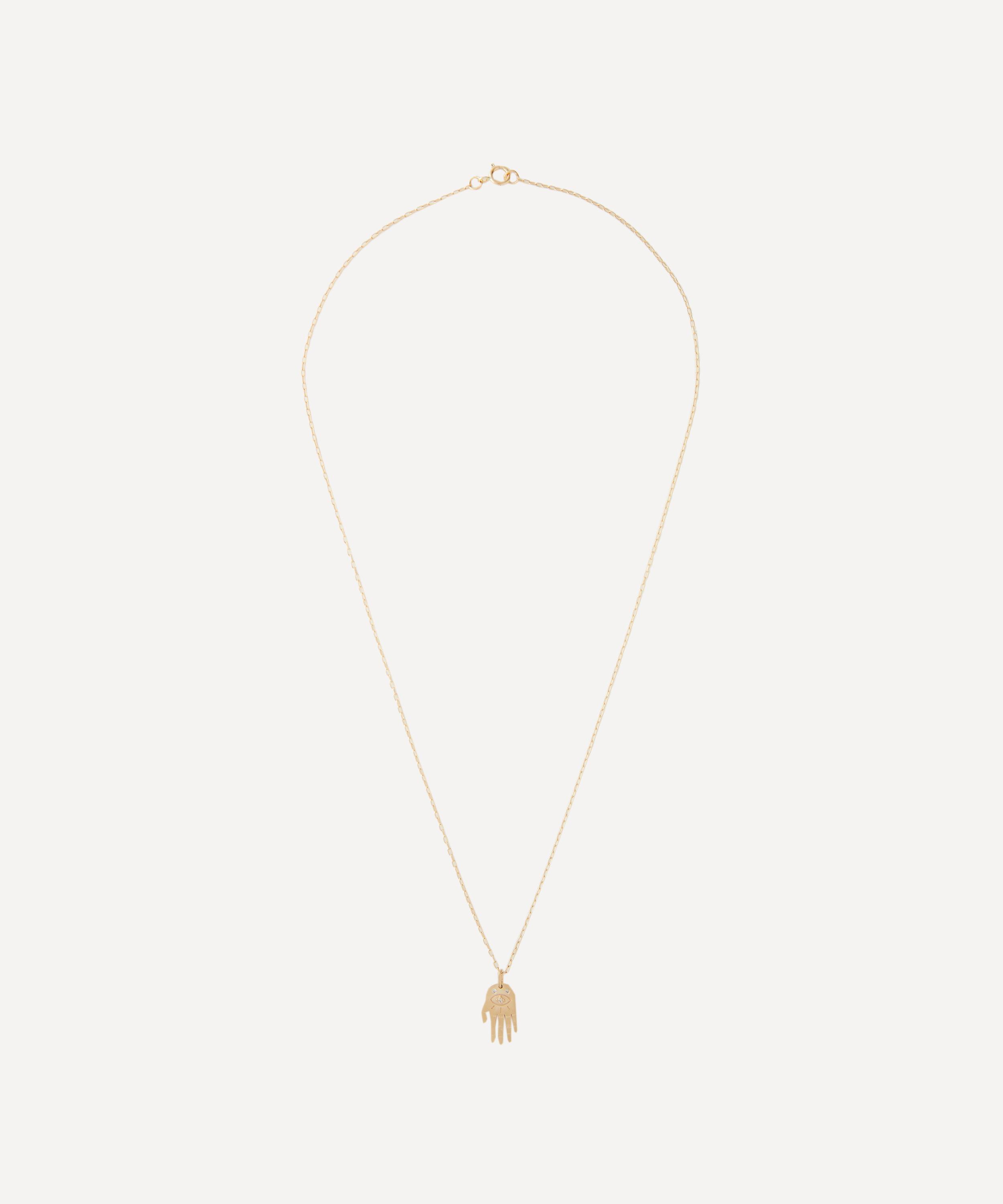 Celine Daoust - 14ct Gold Mini Dharma’s Hand Pendant Necklace image number 1