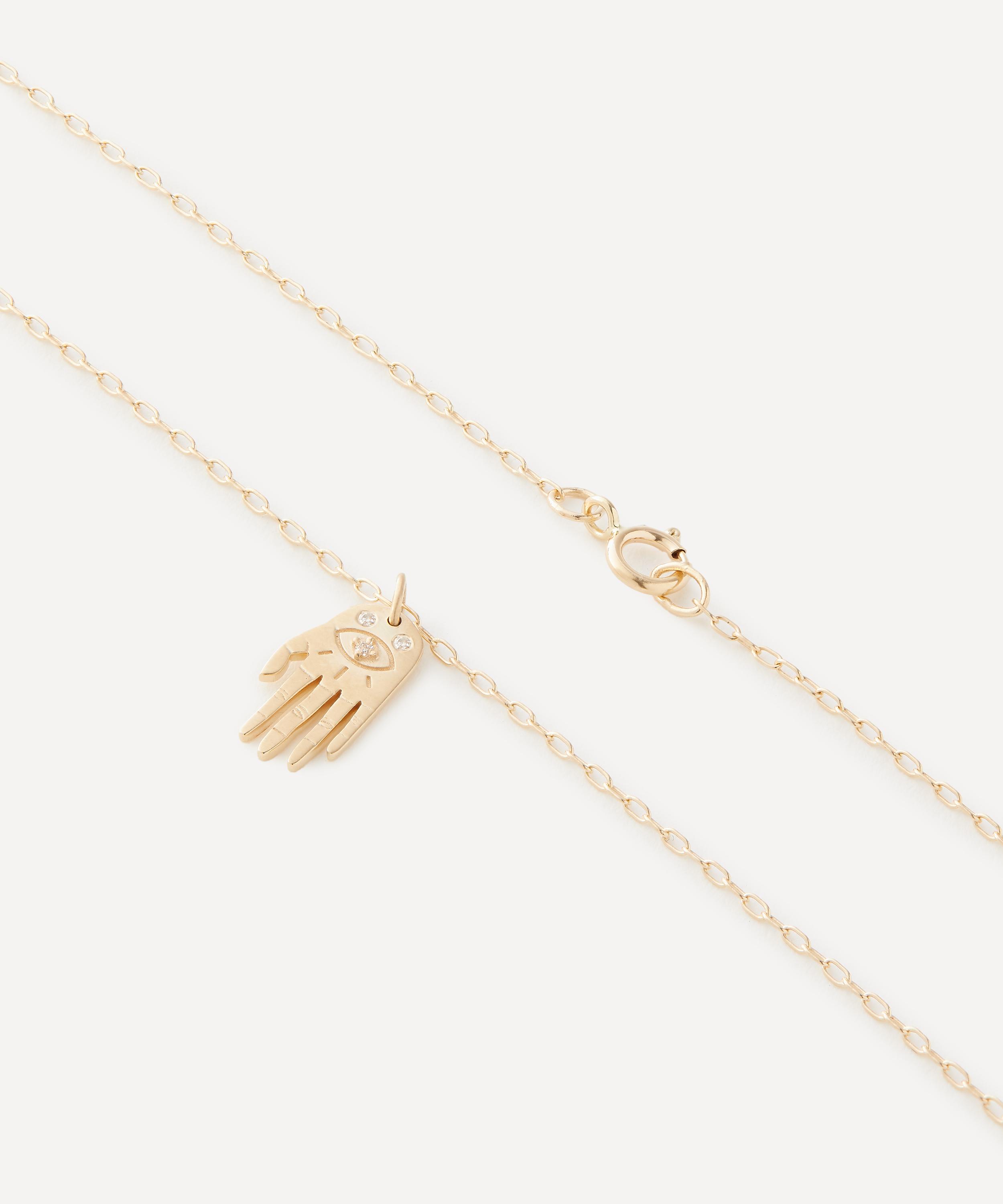 Celine Daoust - 14ct Gold Mini Dharma’s Hand Pendant Necklace image number 2