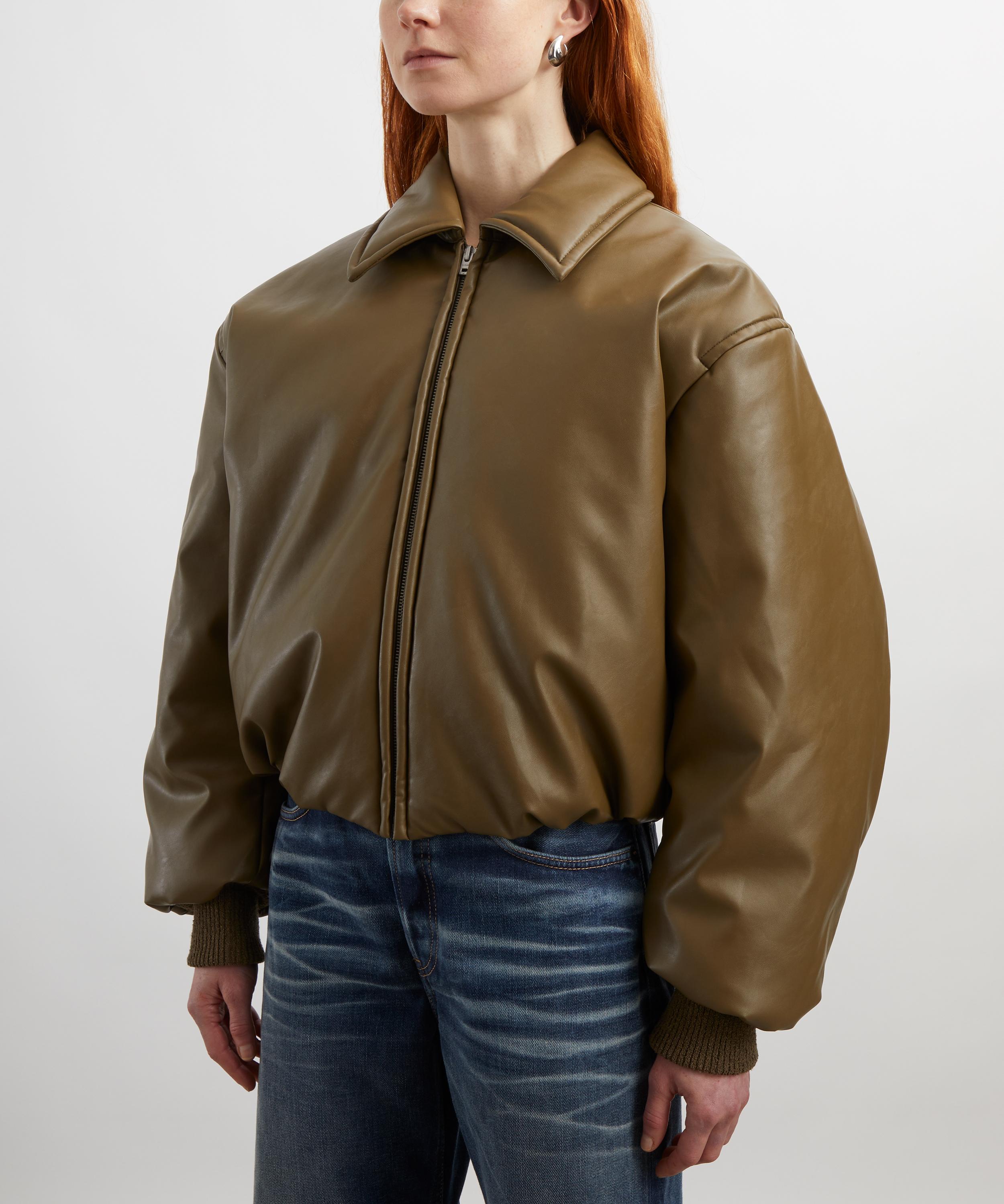 Acne Studios - Khaki Coated Bomber Jacket image number 2