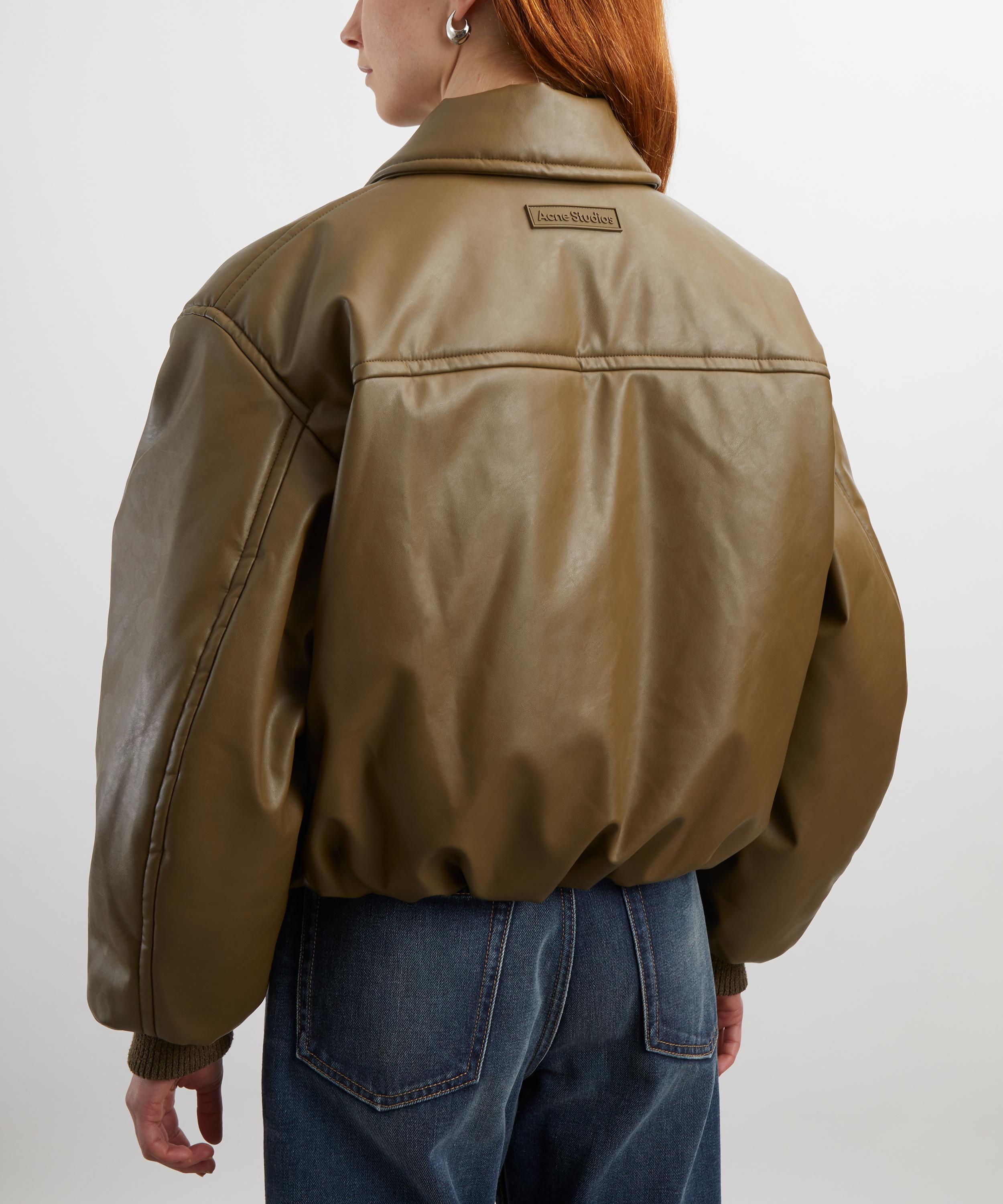 Acne Studios - Khaki Coated Bomber Jacket image number 3