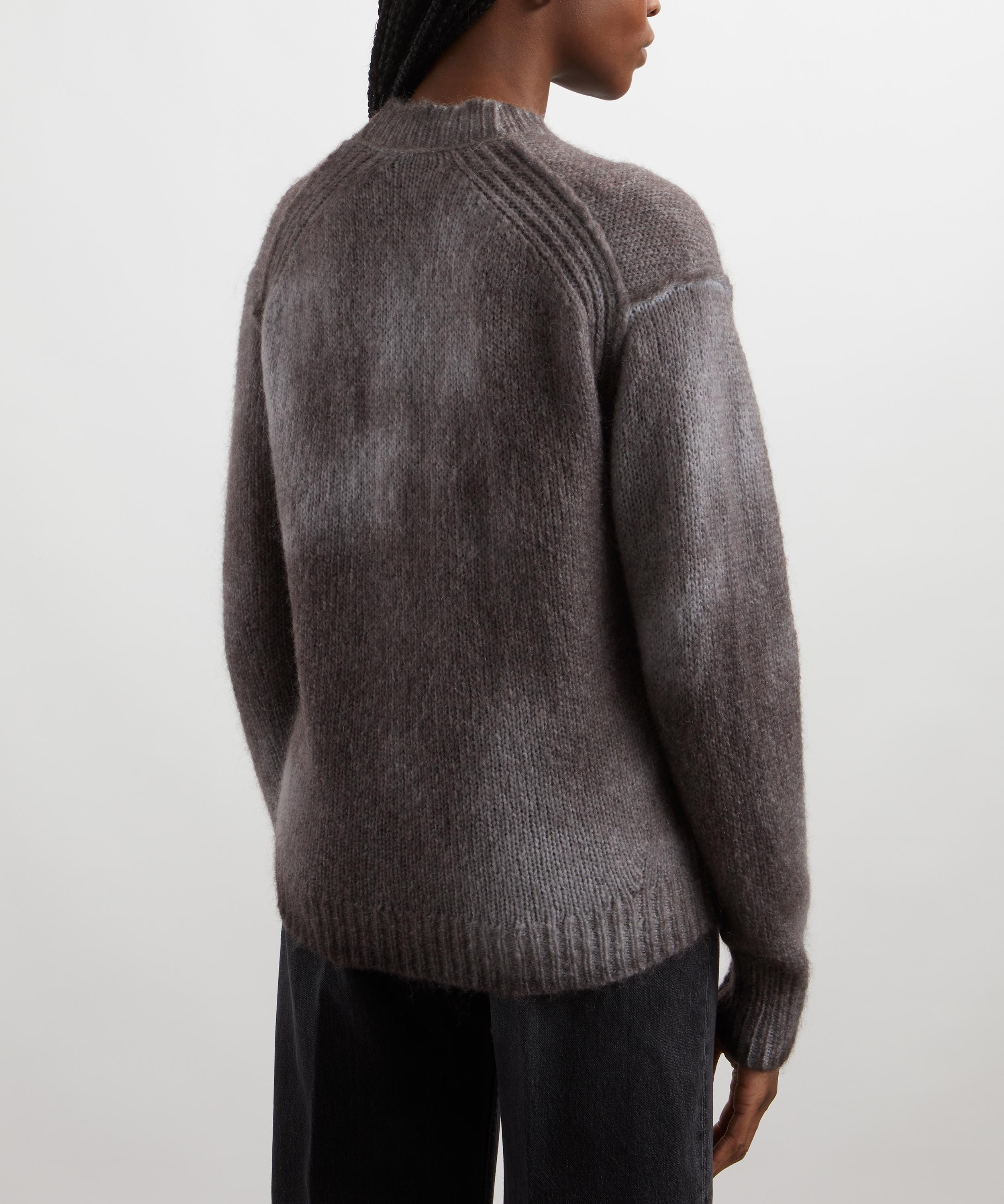 Acne Studios - Sprayed Knit Anthracite Grey Cardigan image number 3