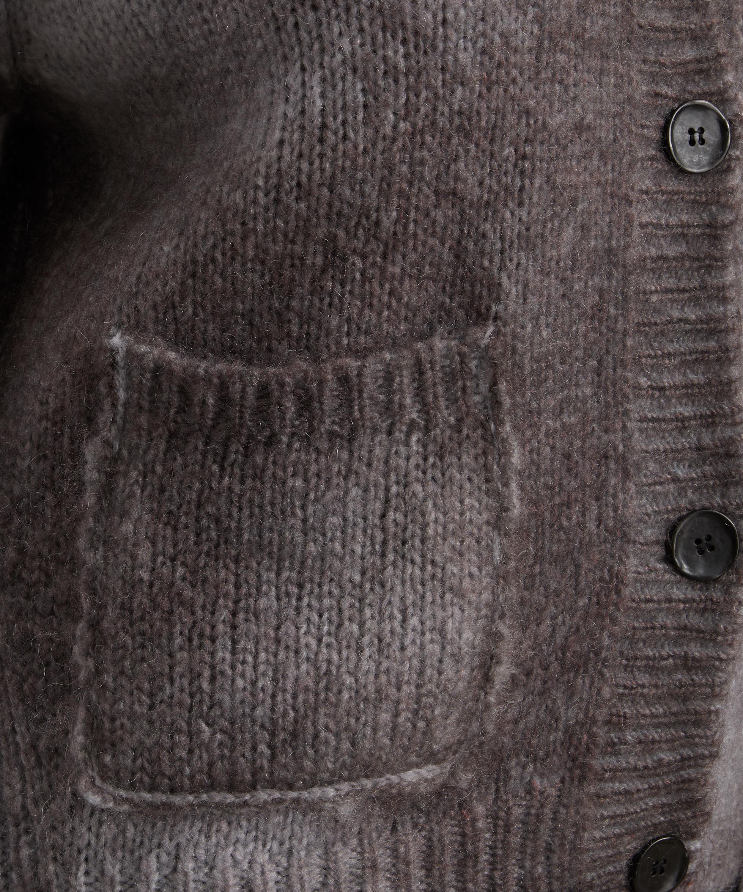 Acne Studios - Sprayed Knit Anthracite Grey Cardigan image number 4