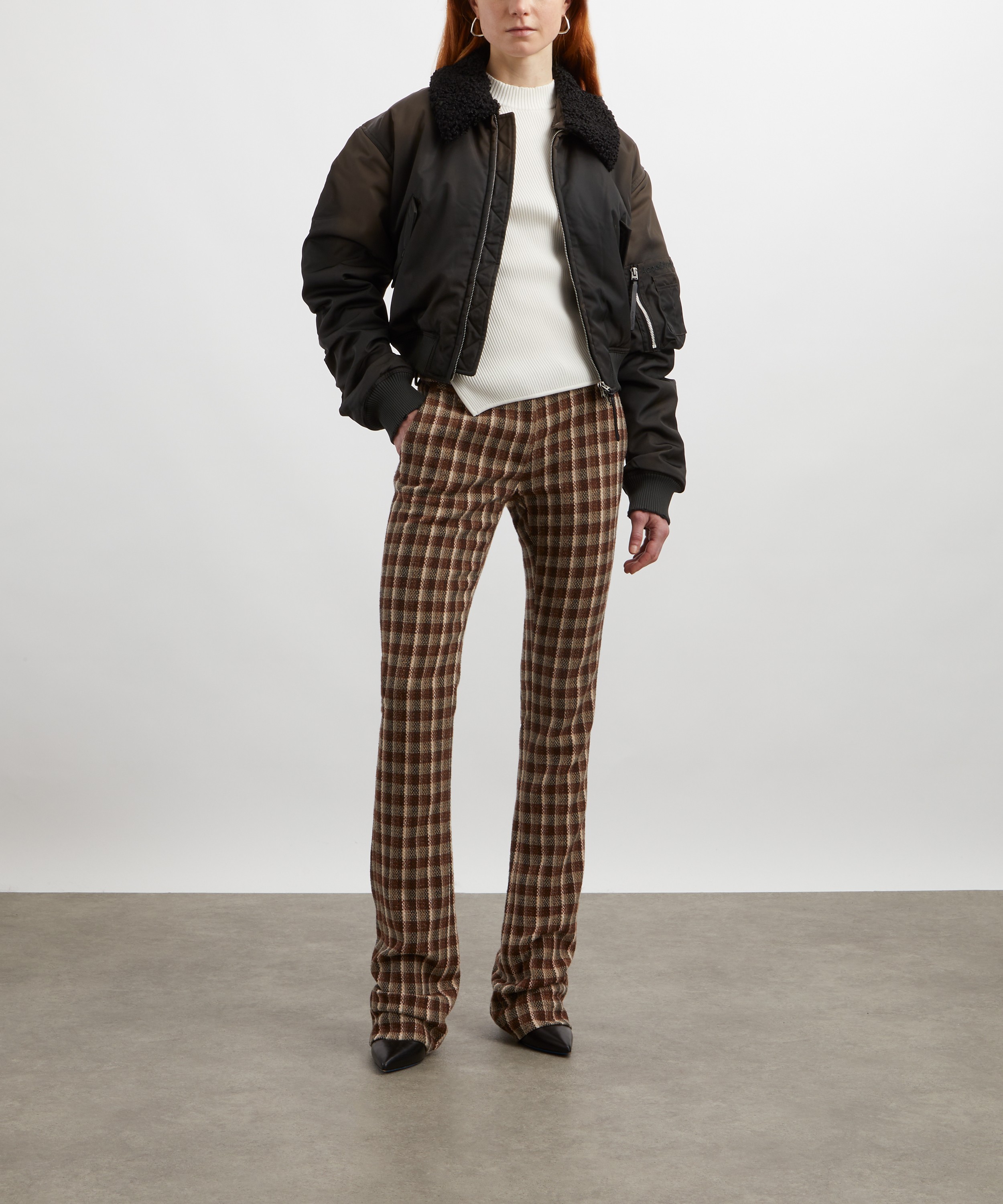 Acne Studios - Furry Collar Bomber Jacket image number 1