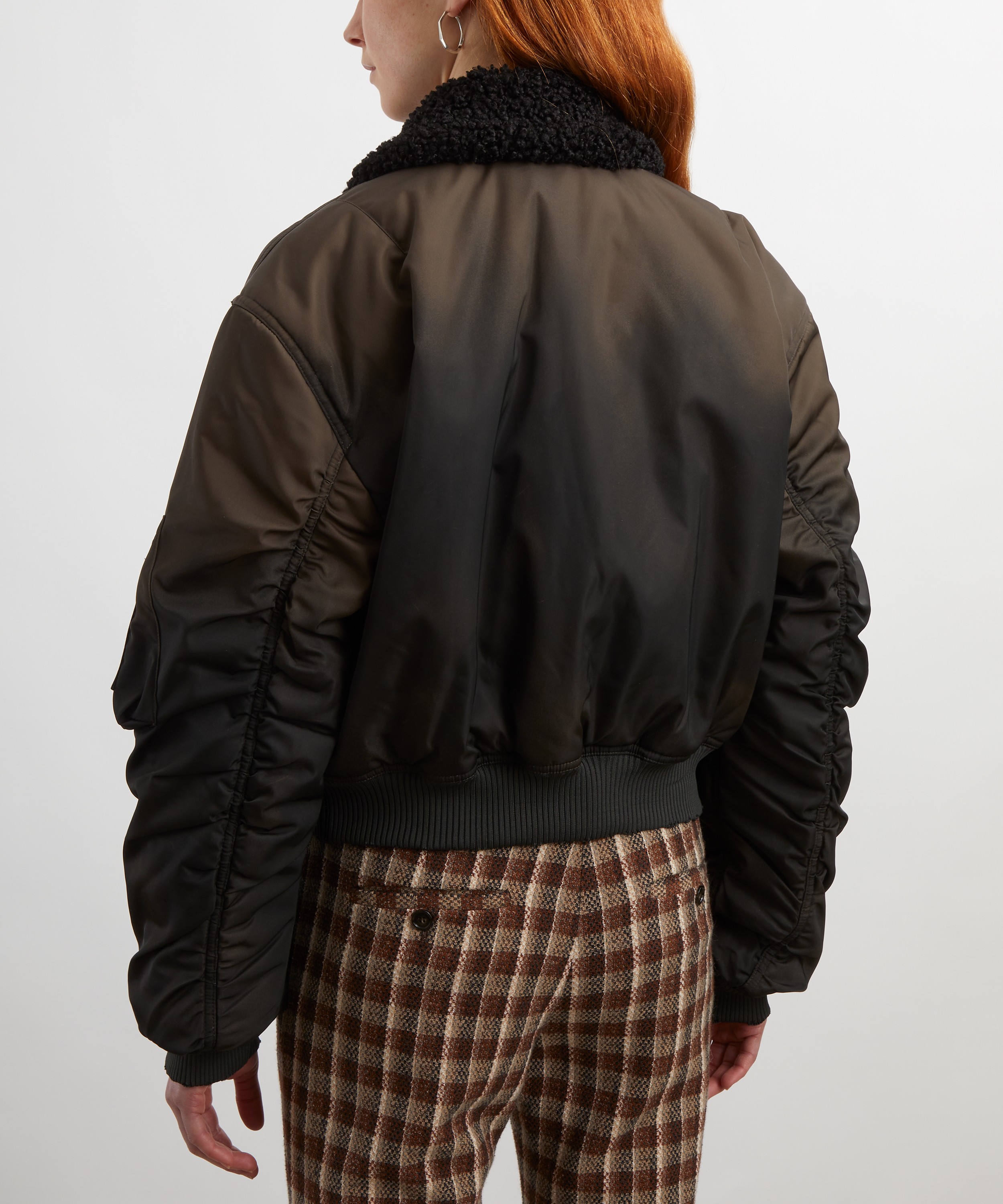 Acne Studios - Furry Collar Bomber Jacket image number 3