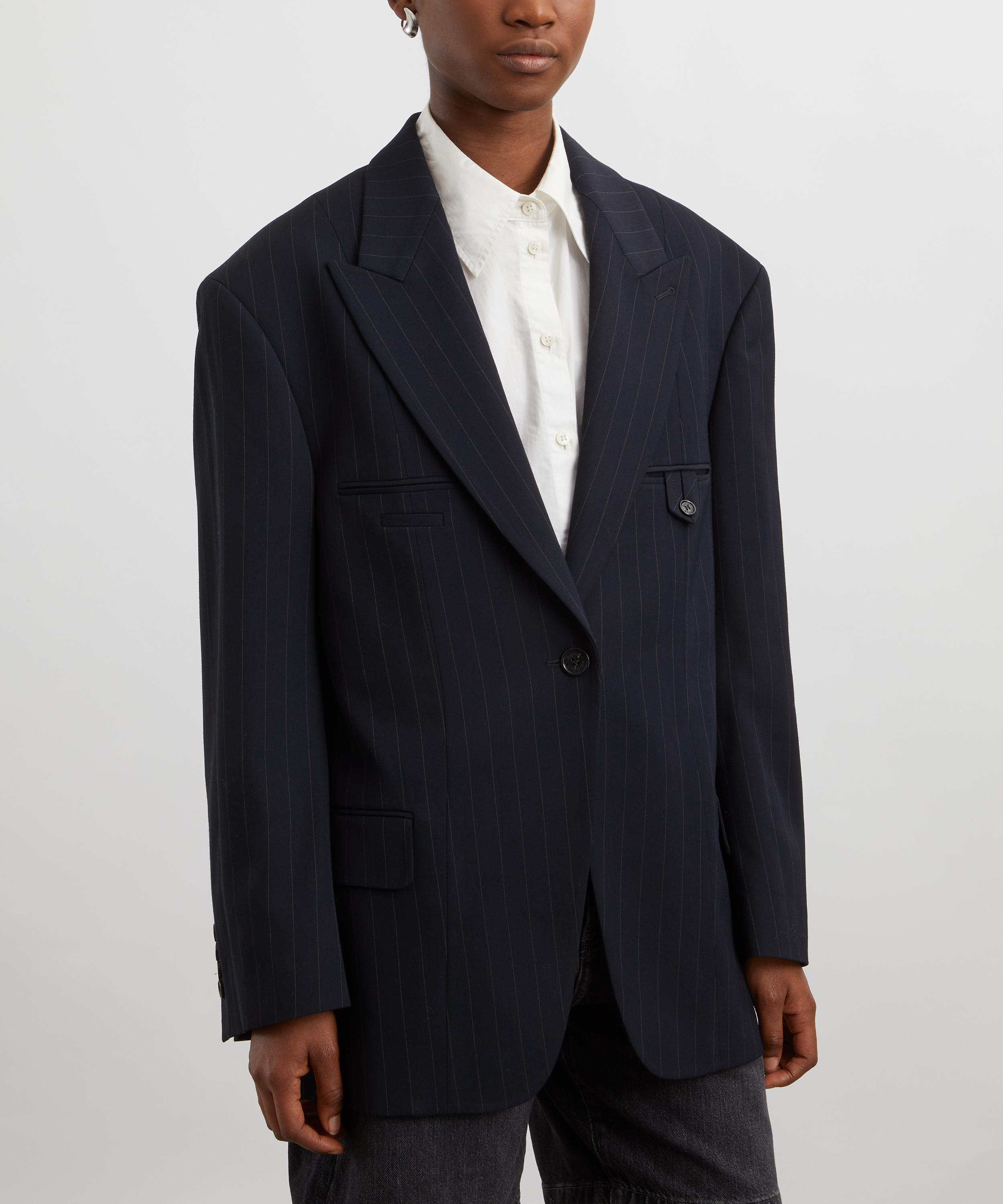 Acne Studios - Single-Breasted Pinstripe Suit Jacket image number 2