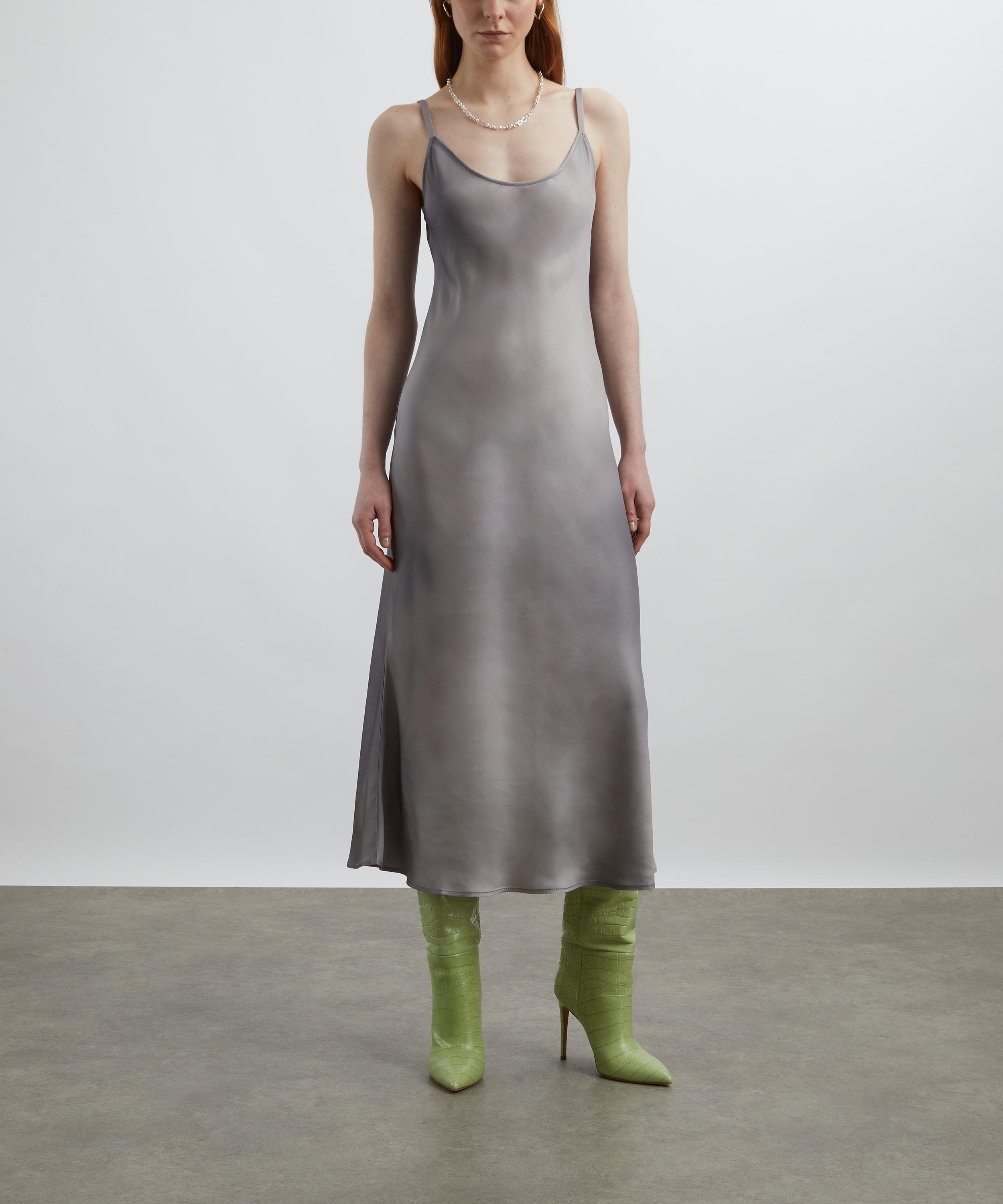 Acne Studios - Multi Grey Satin Strap Dress image number 2