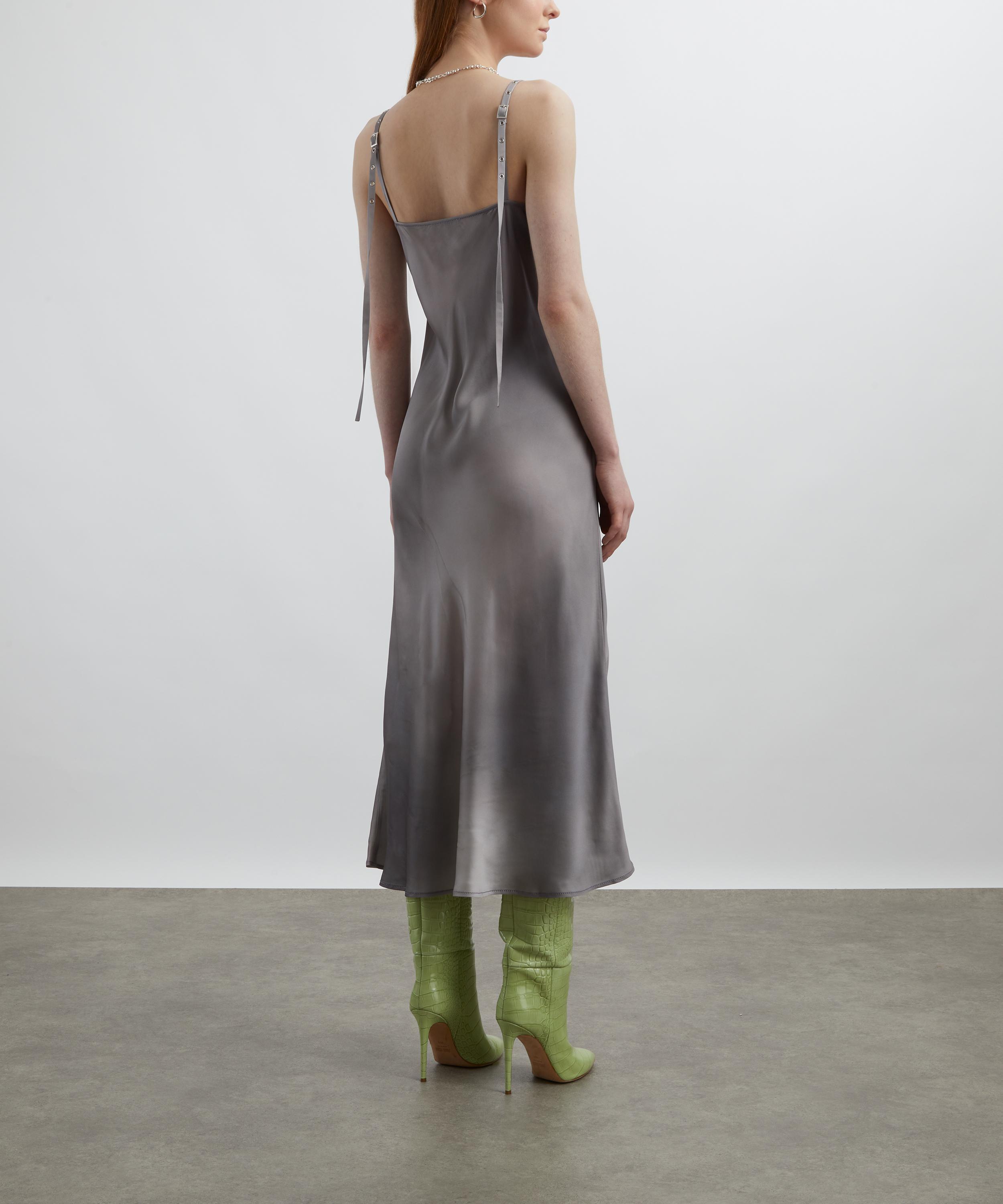 Acne Studios - Multi Grey Satin Strap Dress image number 3