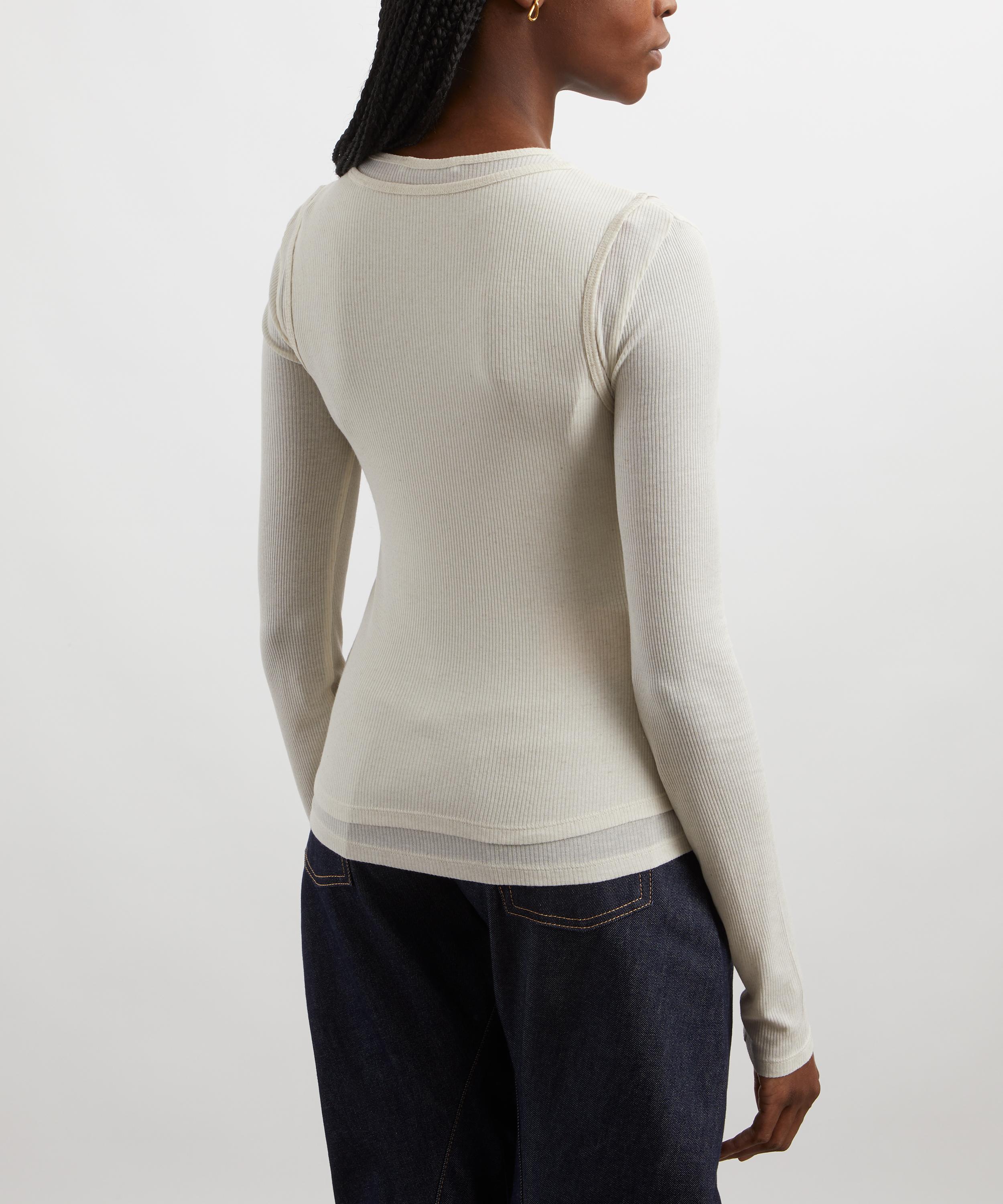 Acne Studios - Double-Layered Long Sleeve T-Shirt image number 3