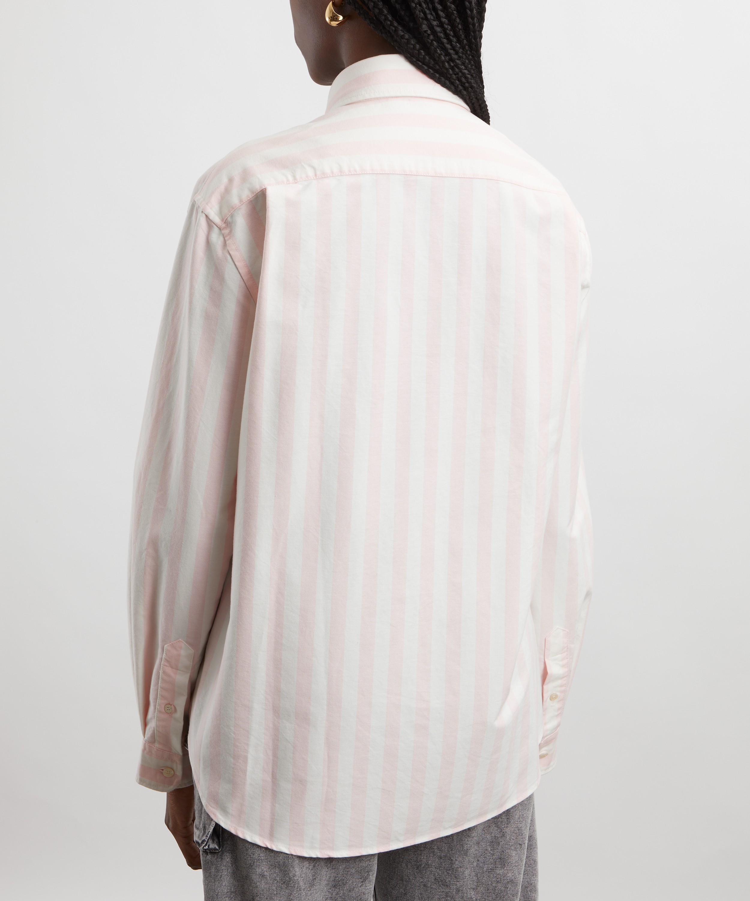 Acne Studios - Pink Stripe Button-Up Shirt image number 3