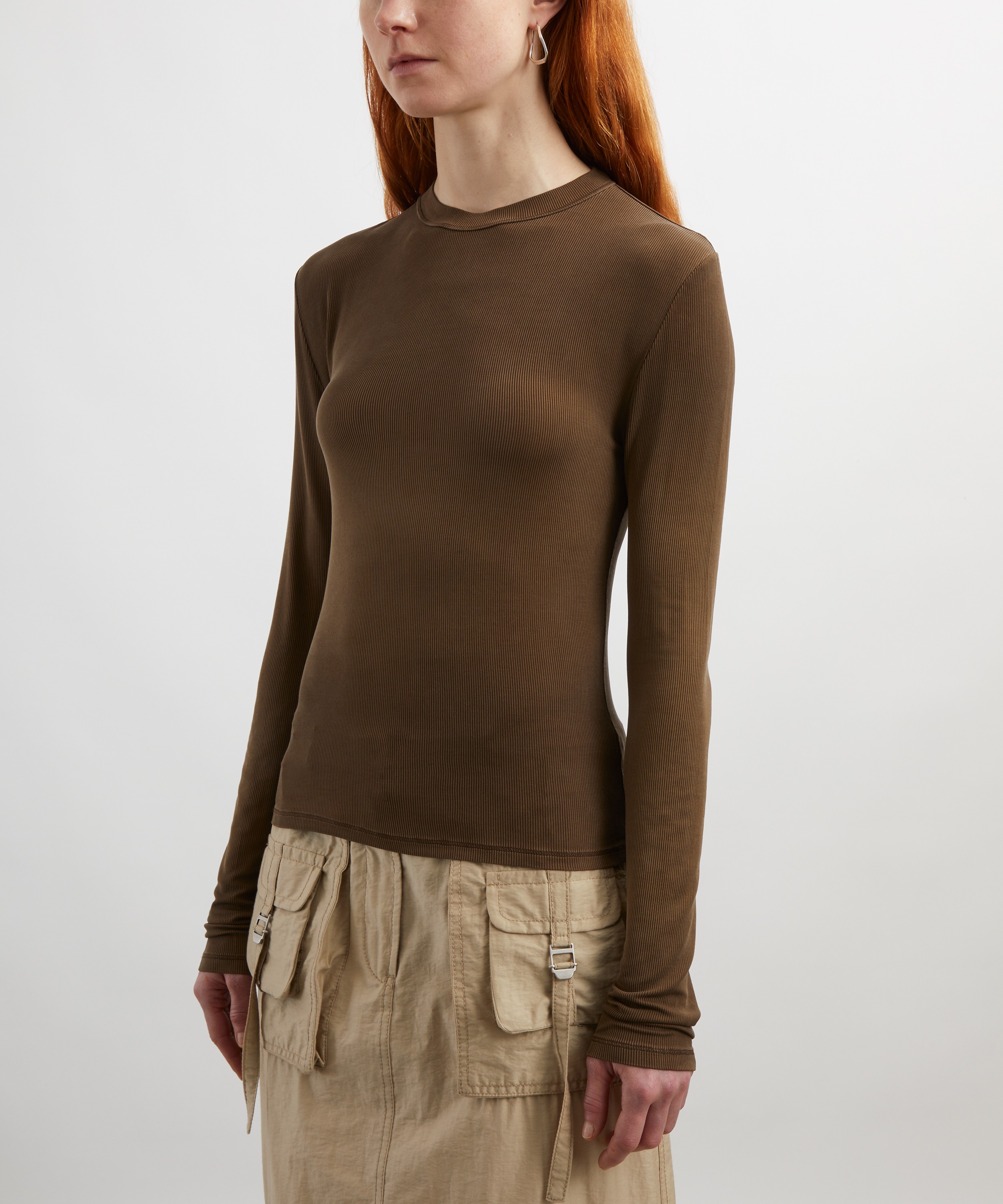 Acne Studios - Ribbed Long Sleeve T-Shirt image number 2