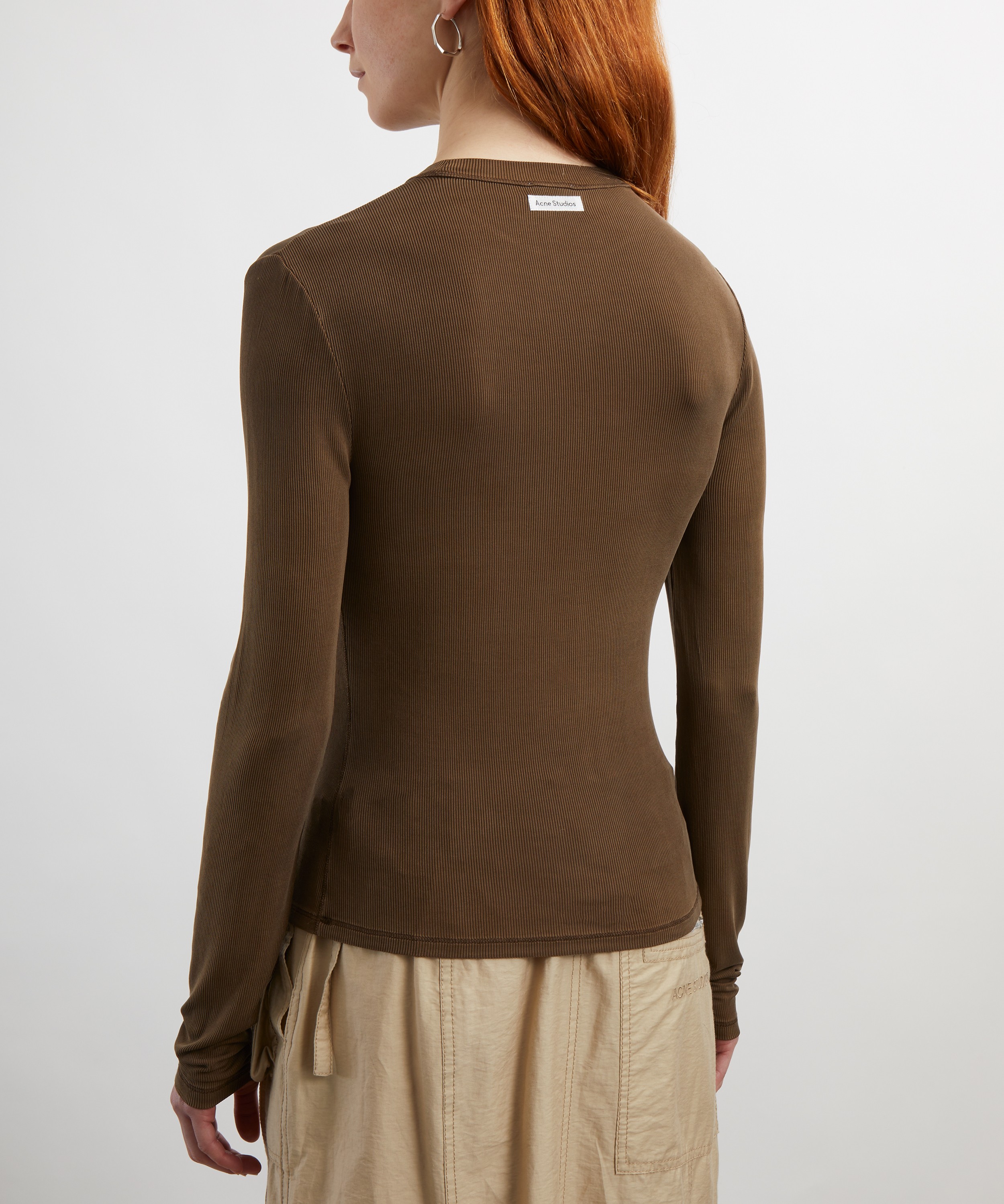 Acne Studios - Ribbed Long Sleeve T-Shirt image number 3