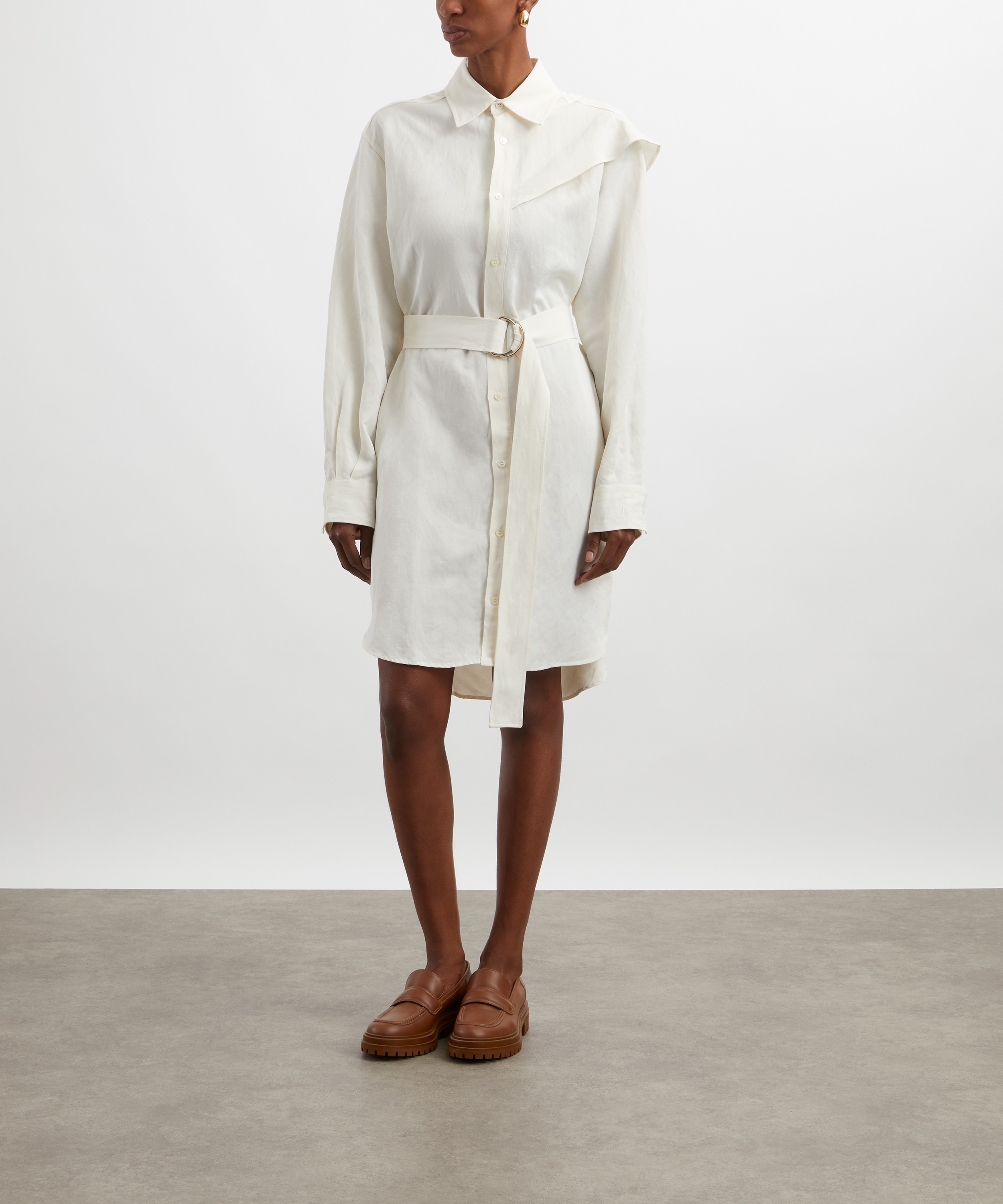 JW Anderson - Cape Shoulder Shirt Dress image number 2