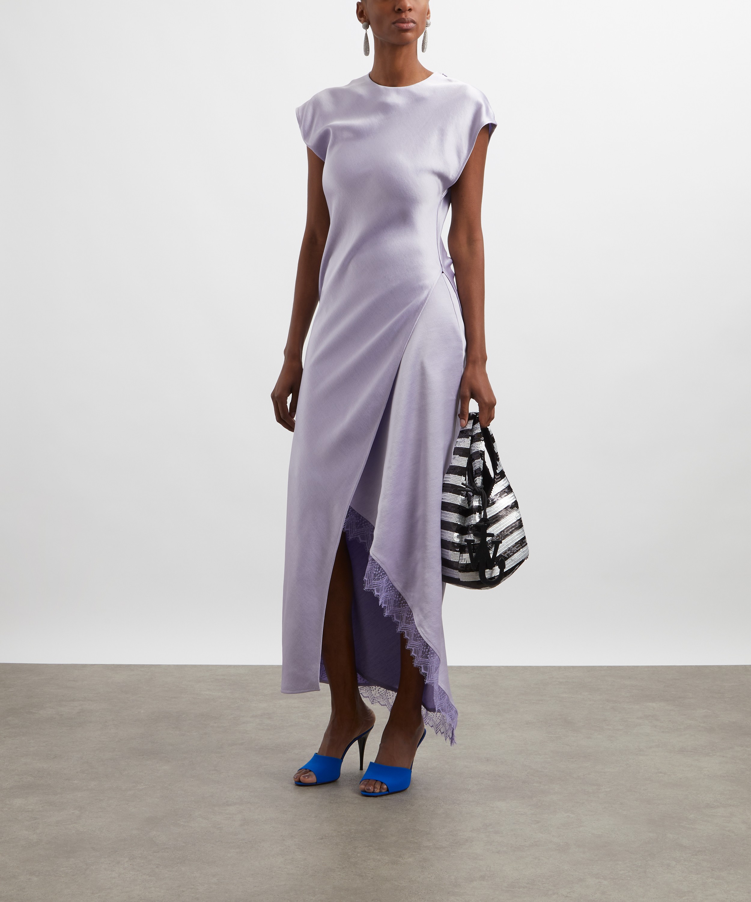 JW Anderson - Asymmetric Lace Trim Dress image number 1