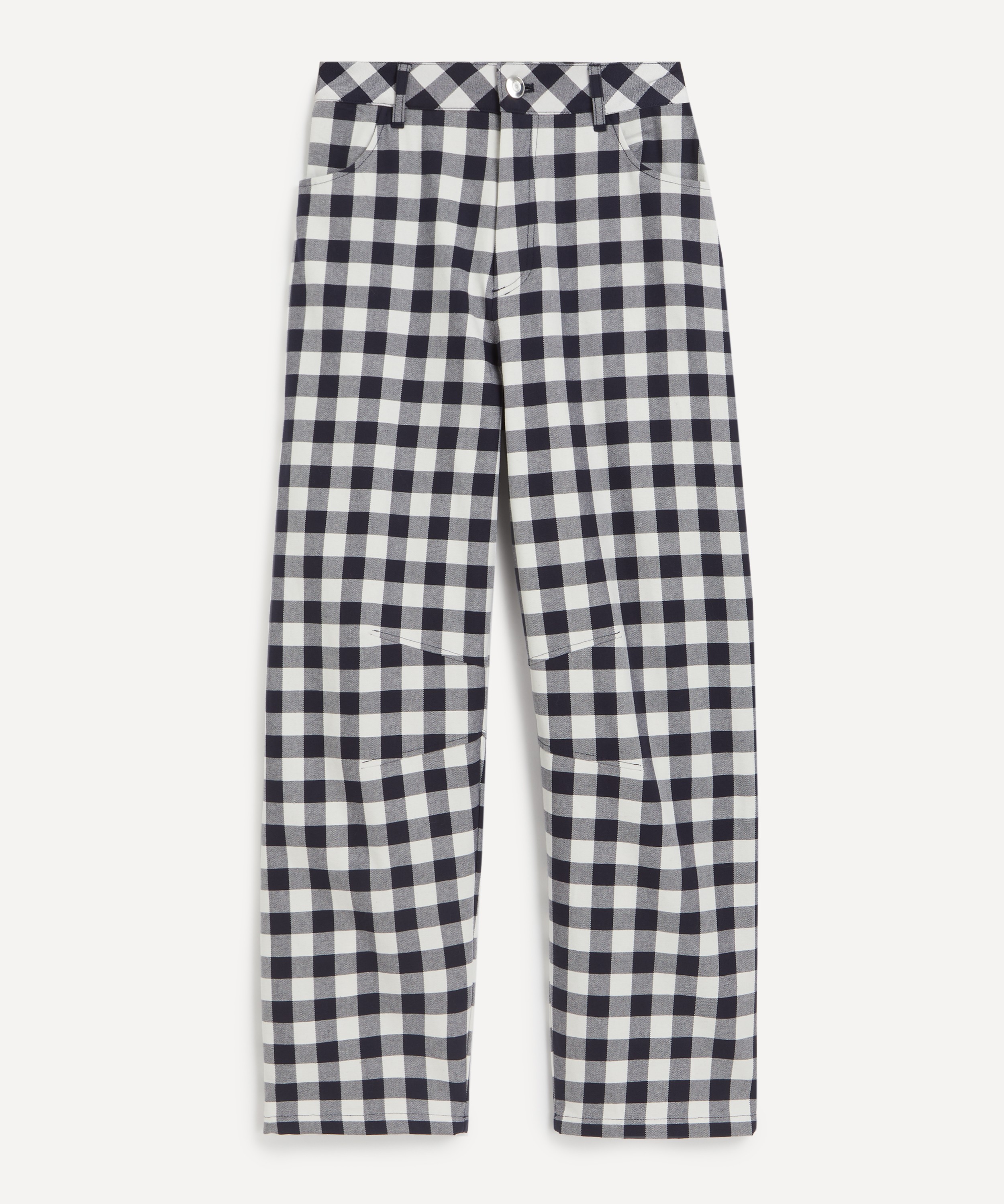 Aligne - Ned Check Barrel-Leg Trousers